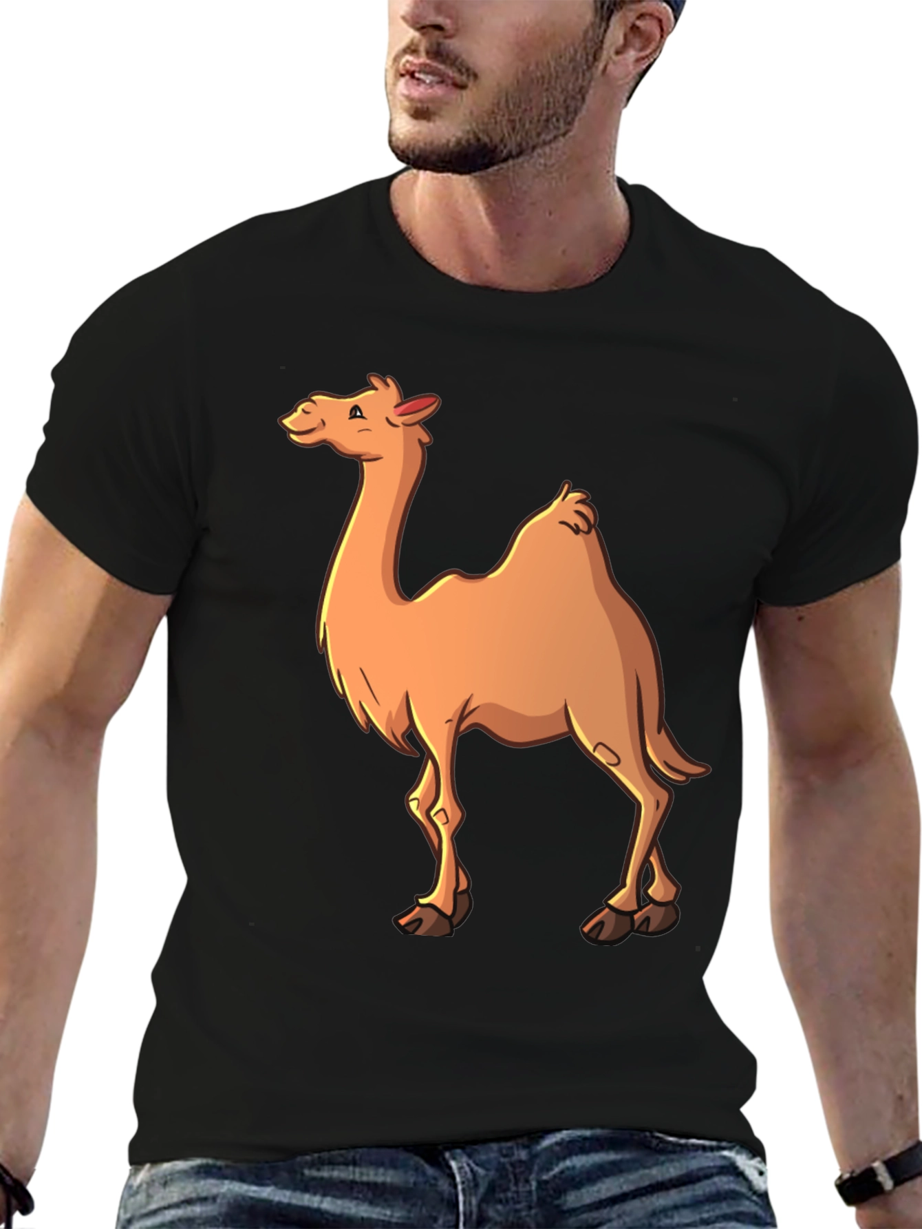 Black Camel Graphic T-Shirt - Men's Black Tee view 6