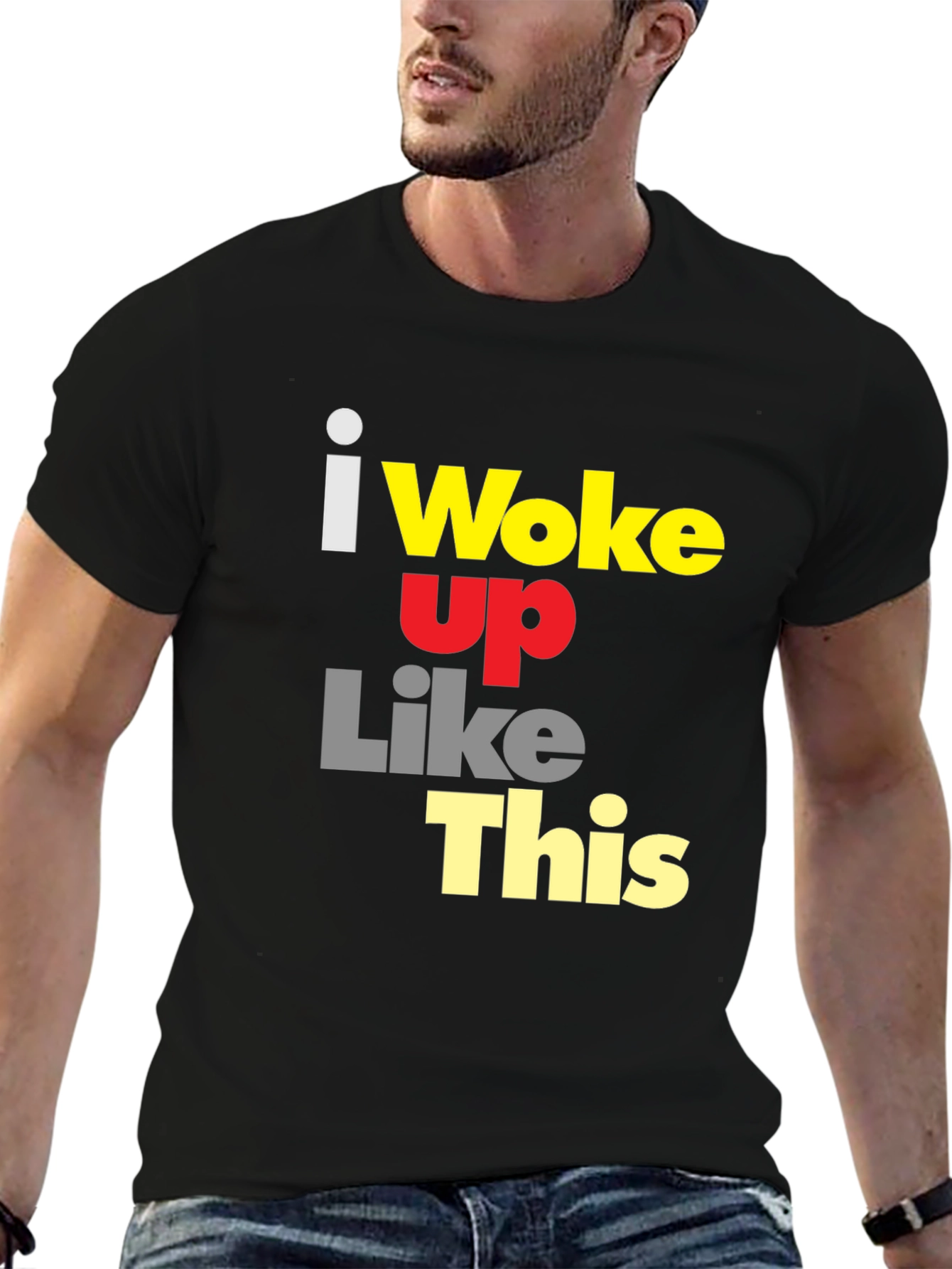 Black I Woke Up Like This Graphic Tee - Black view 6
