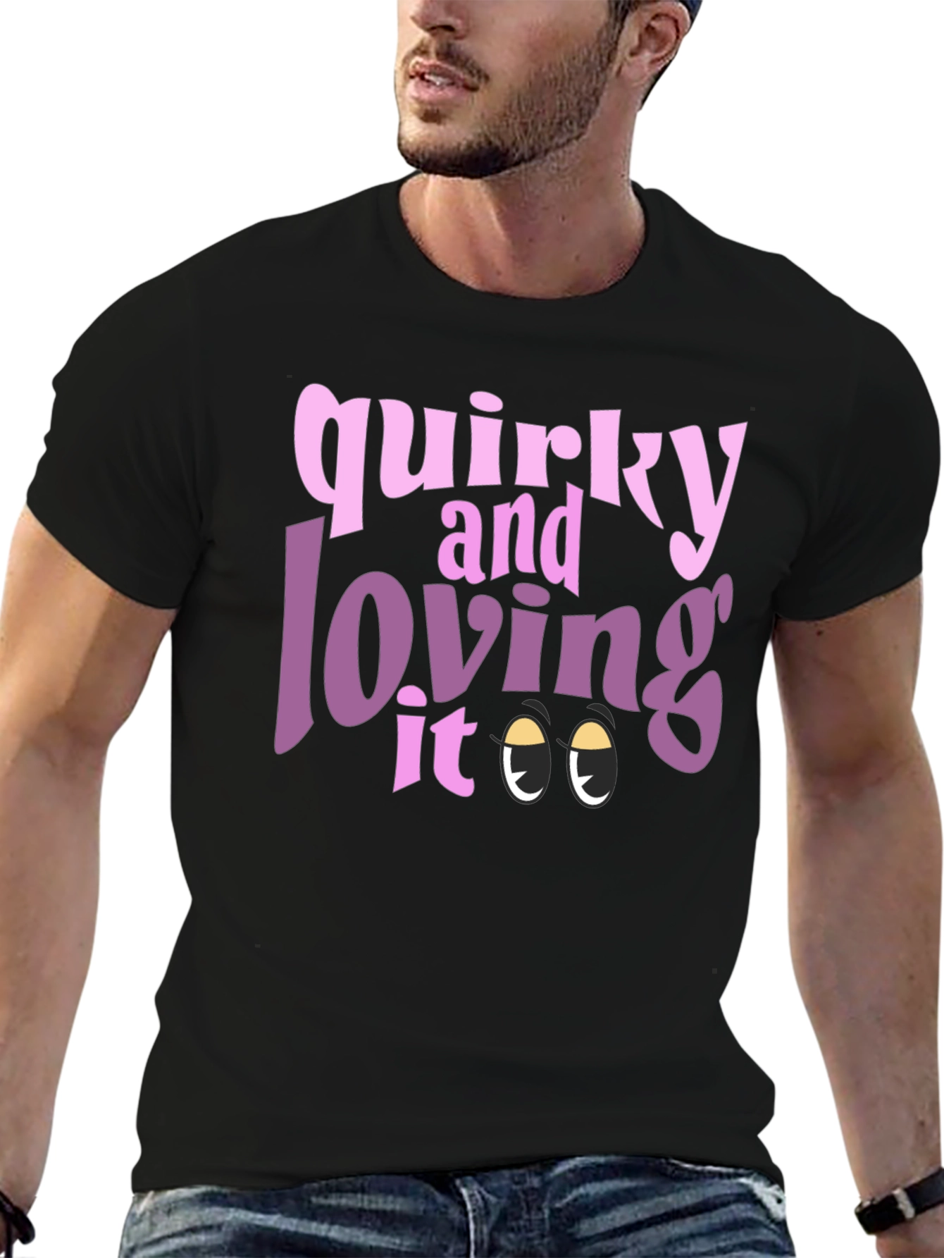 Black Quirky and Loving It T-Shirt view 6