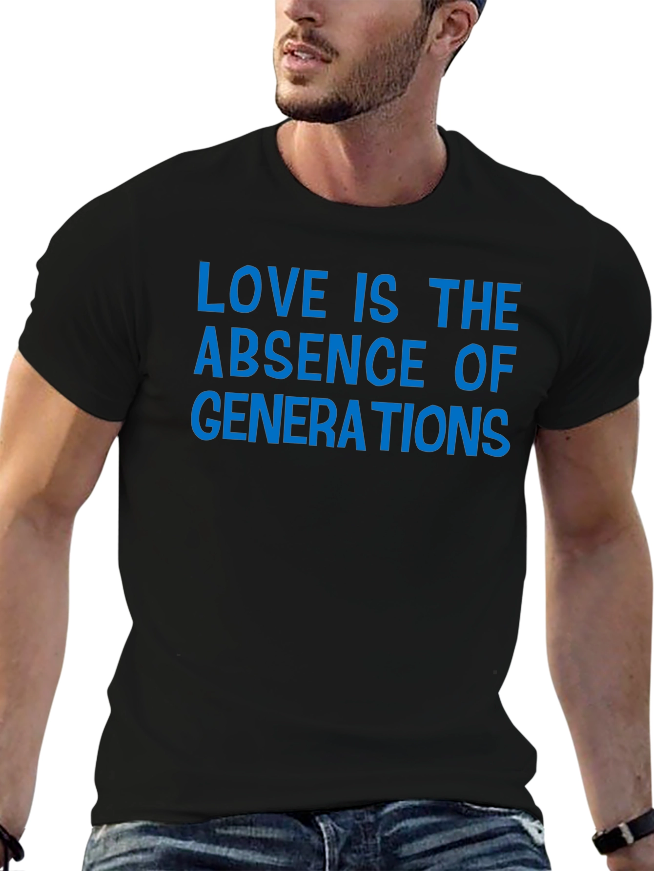 Black Love Absence Generations Blue Graphic Tee view 6