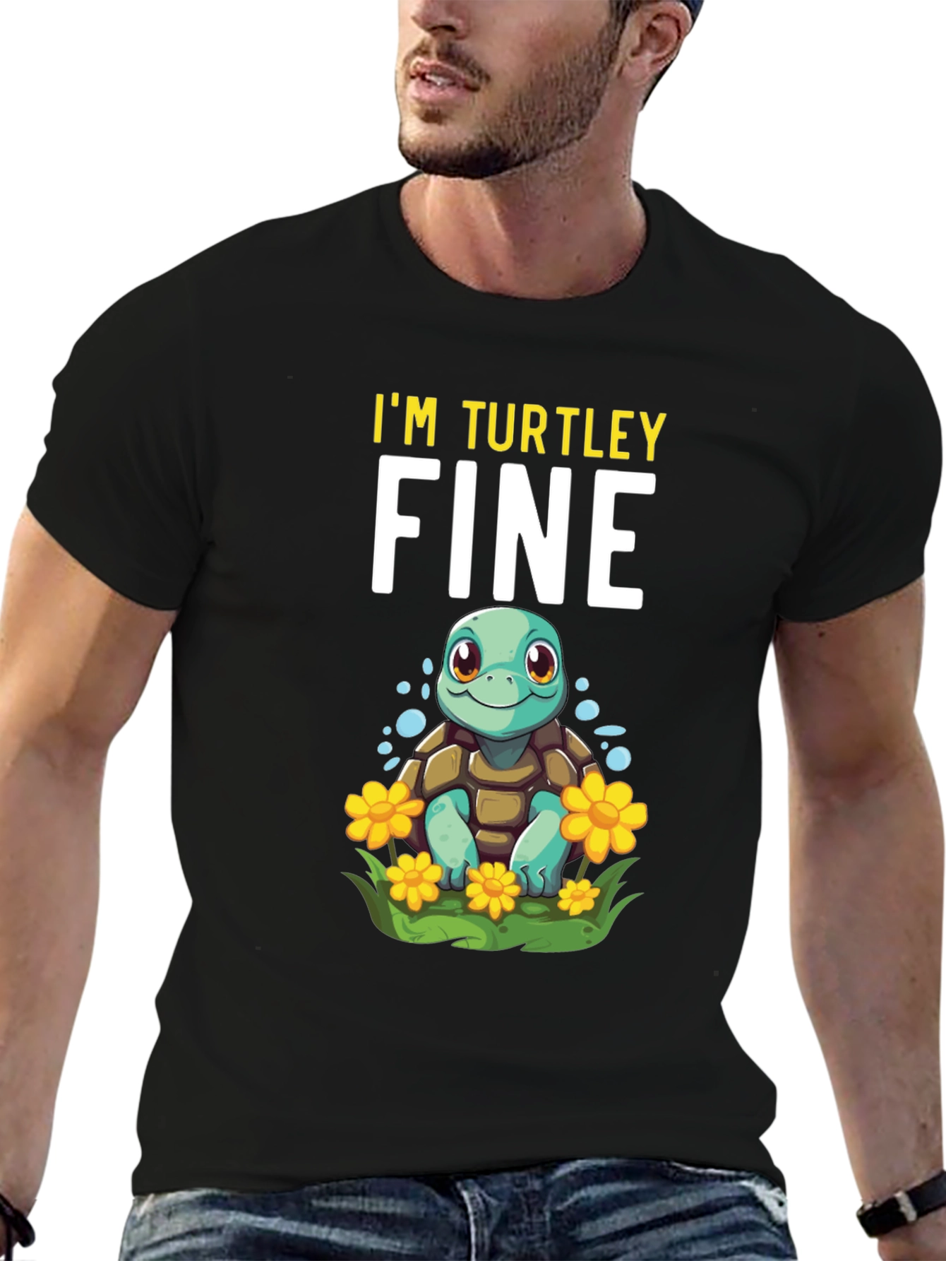 Black I'm Turley Fine Turtle T-Shirt view 6