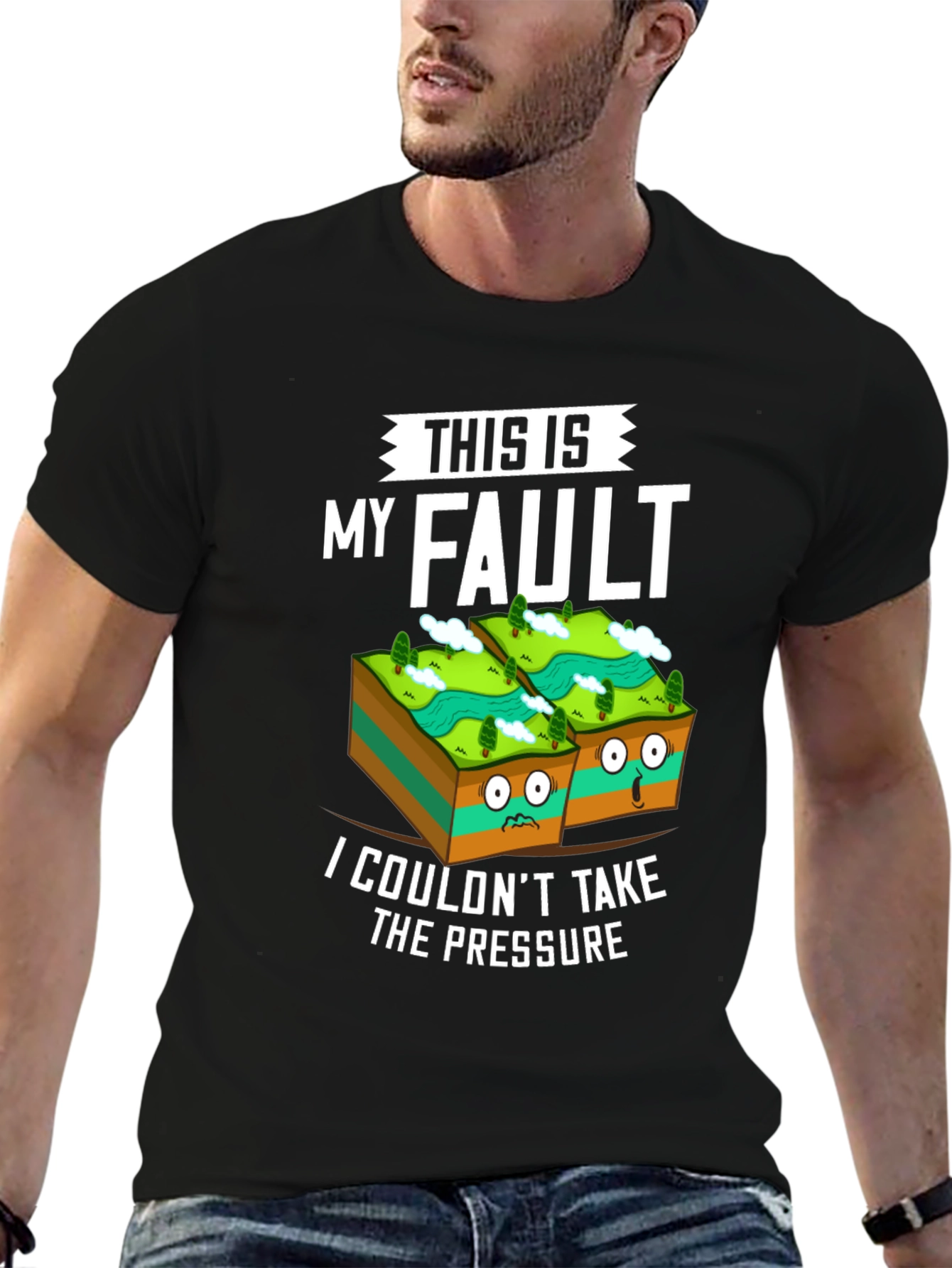 Black This Is My Fault Funny Geology T-Shirt view 6