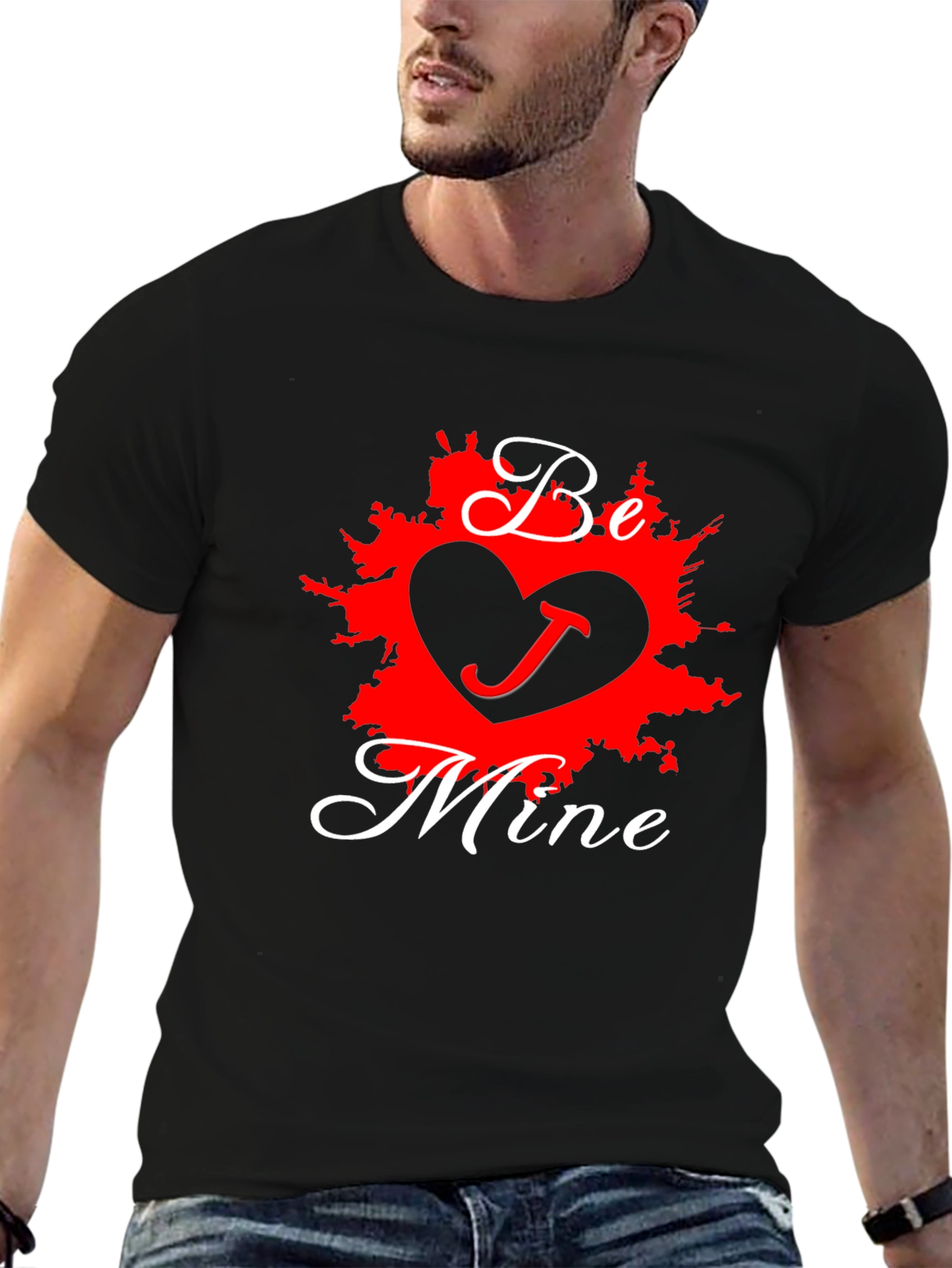 Black Be Mine Valentine's Day T-Shirt view 6