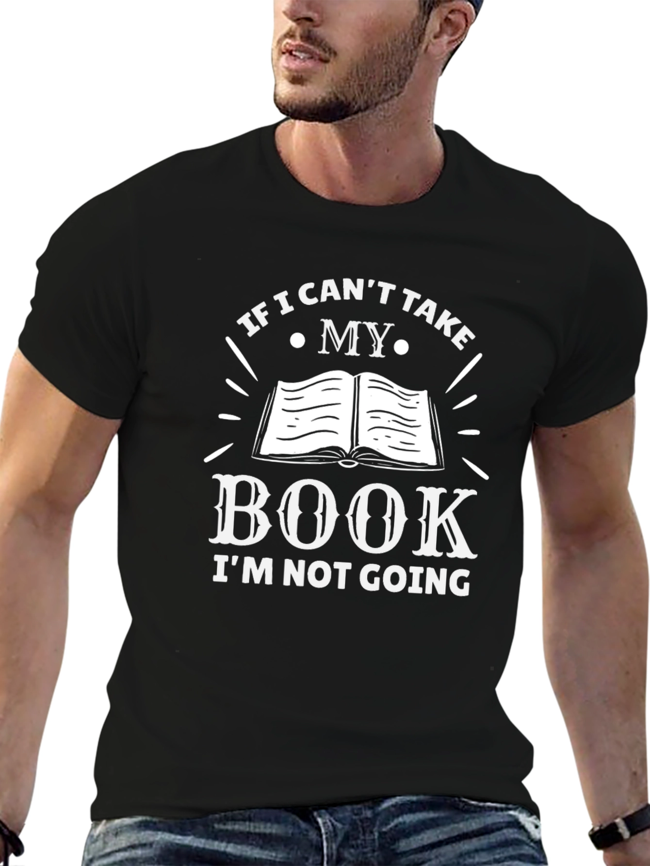 Black Book Lover T-Shirt: If I Can't Take My Book view 6