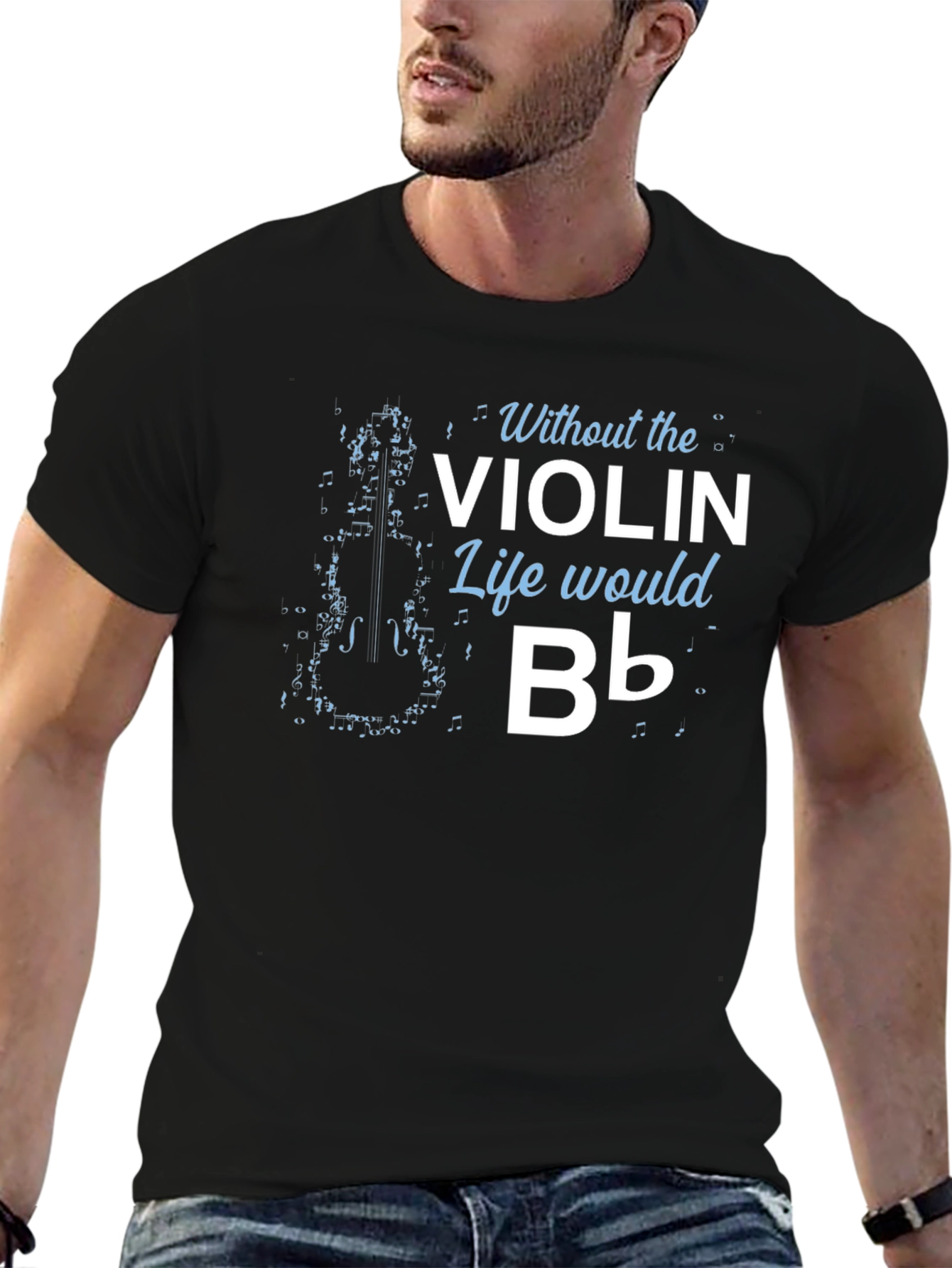 Black Violin Life Funny Music T-Shirt view 6