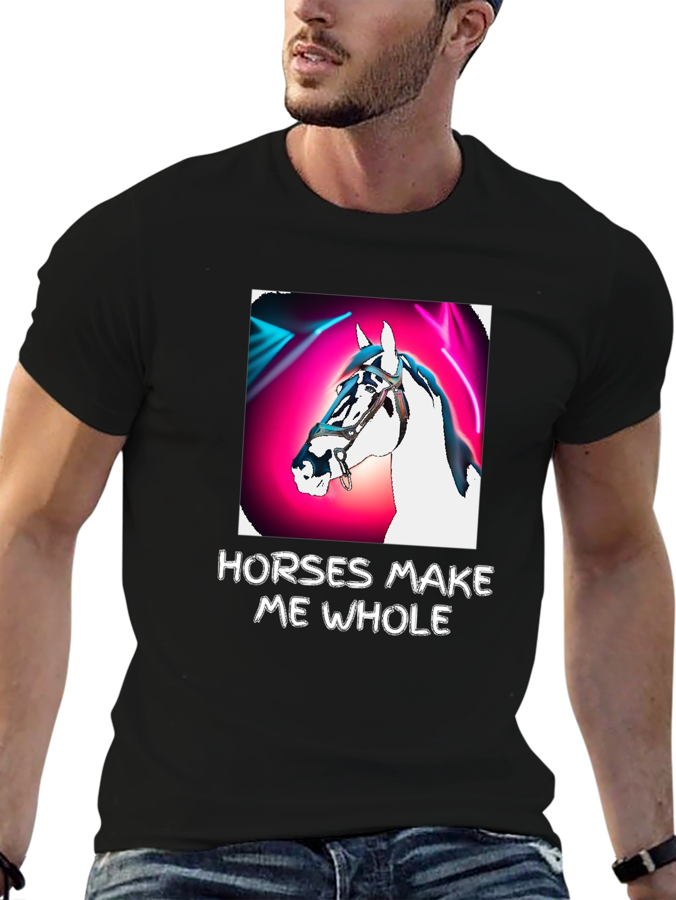 Black Horses Make Me Whole Graphic Tee view 6
