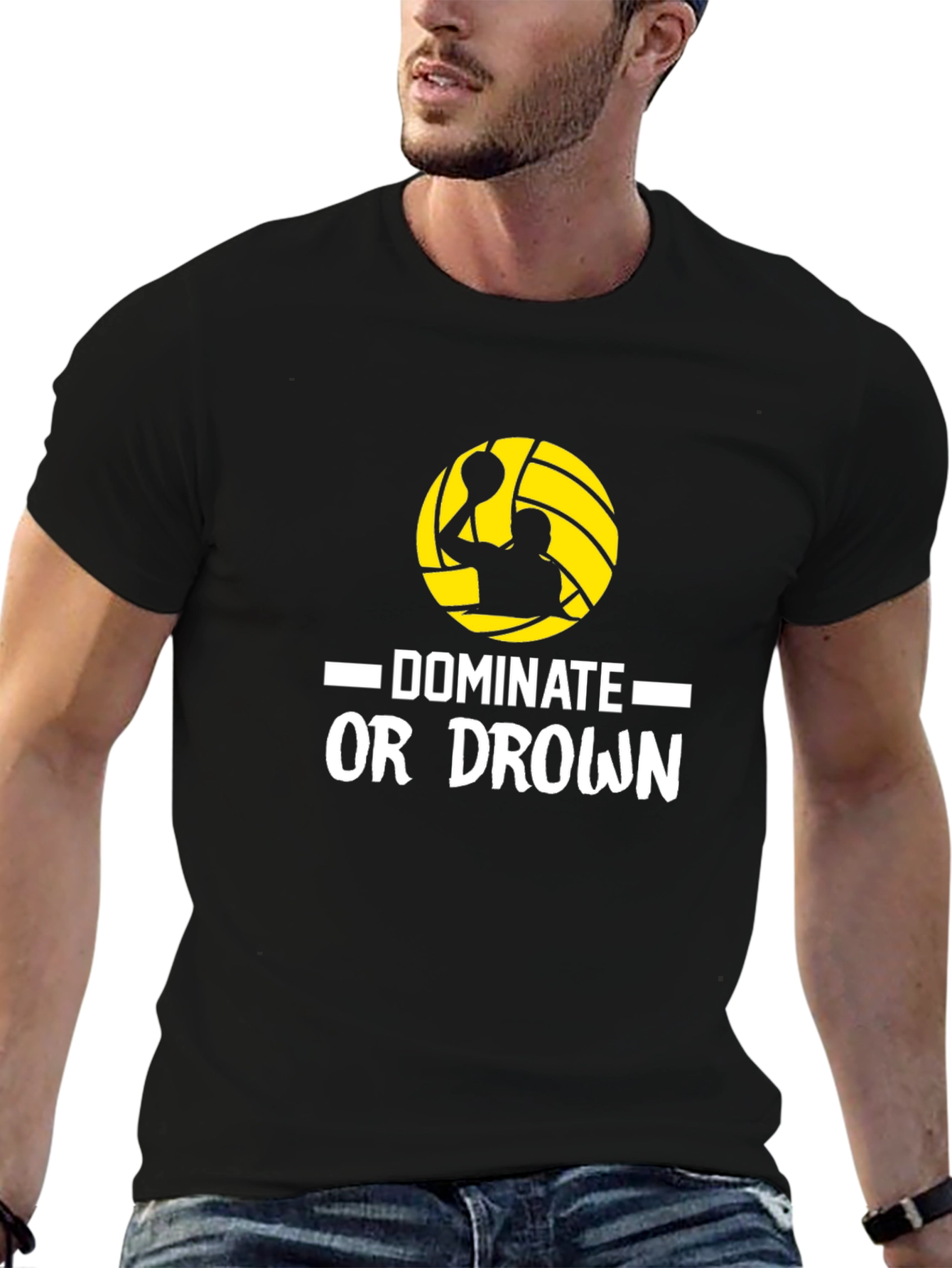 Black Dominate or Drown Black T-Shirt view 6