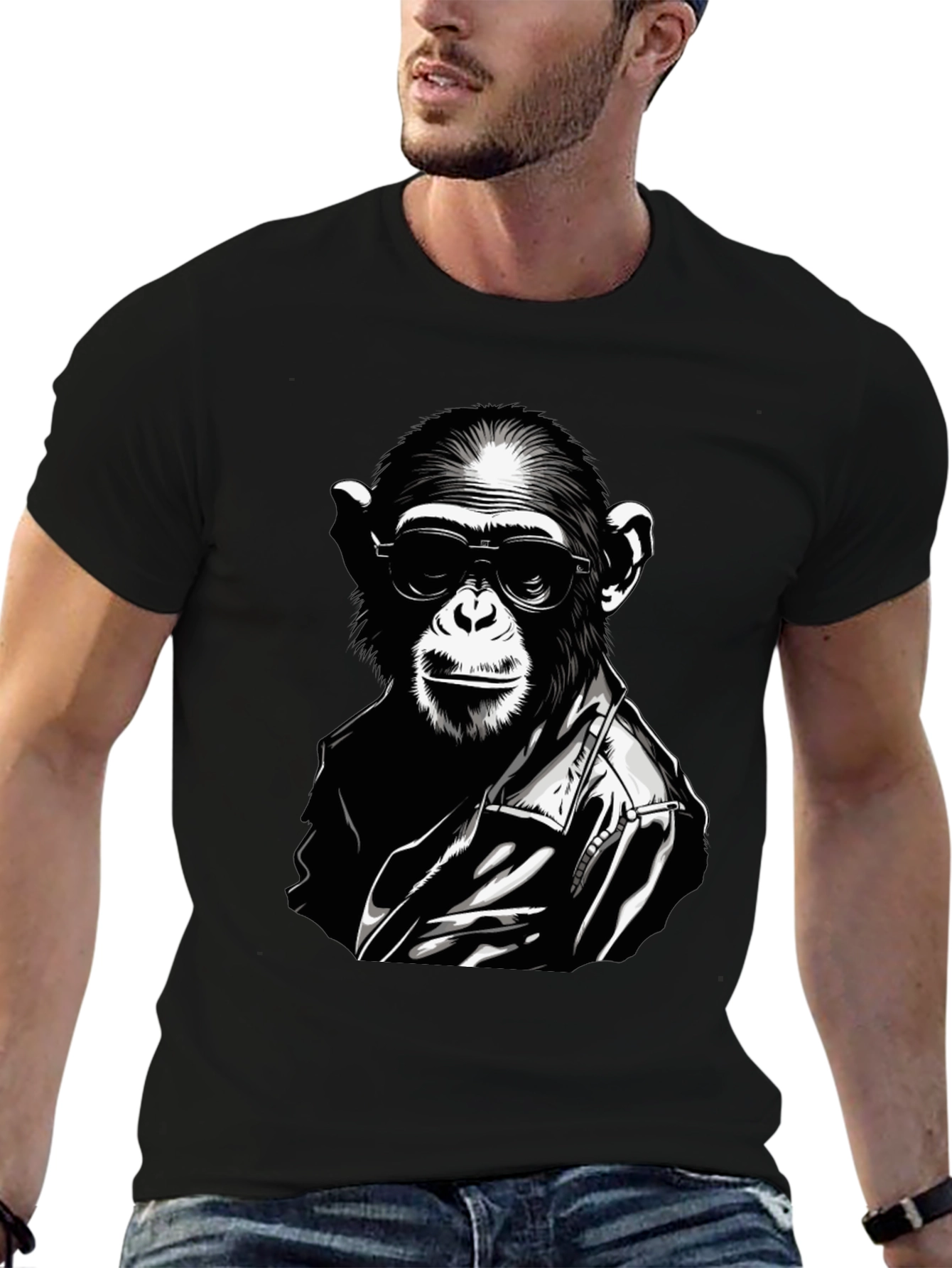 Black Cool Ape T-Shirt view 6