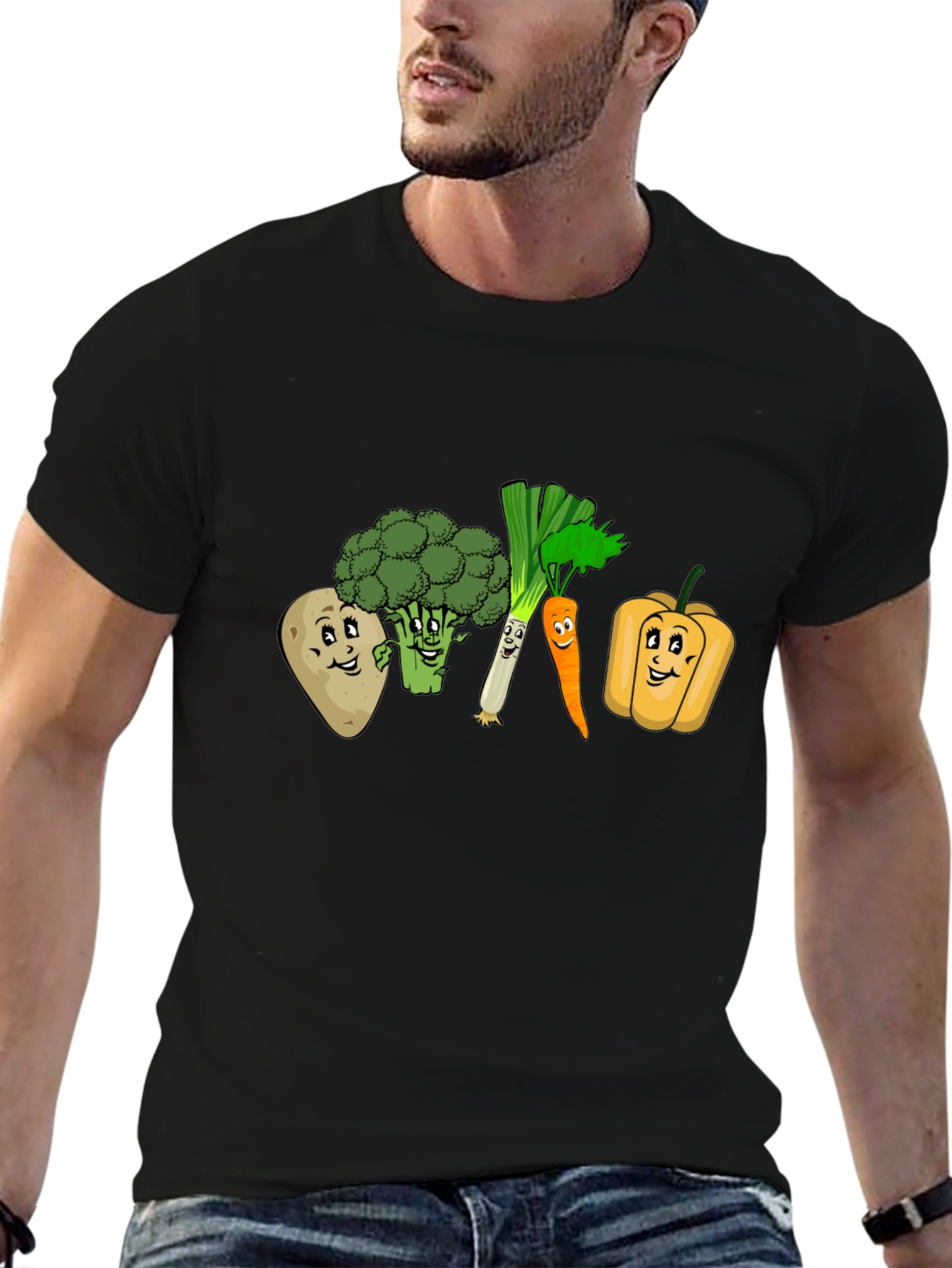 Black Veggie Crew T-Shirt view 6