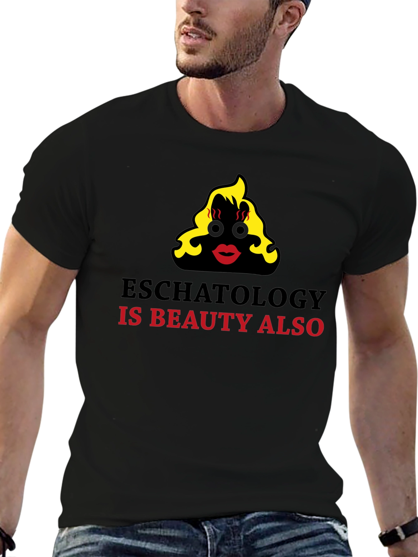 Black Eschatology is Beauty Funny Graphic T-Shirt view 6