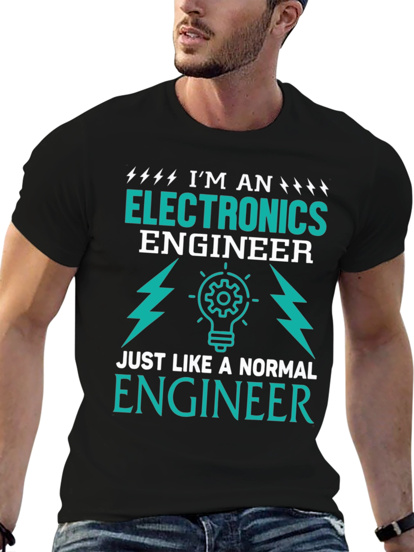 Black Electronics Engineer T-Shirt - Funny Gift for Engineers view 6