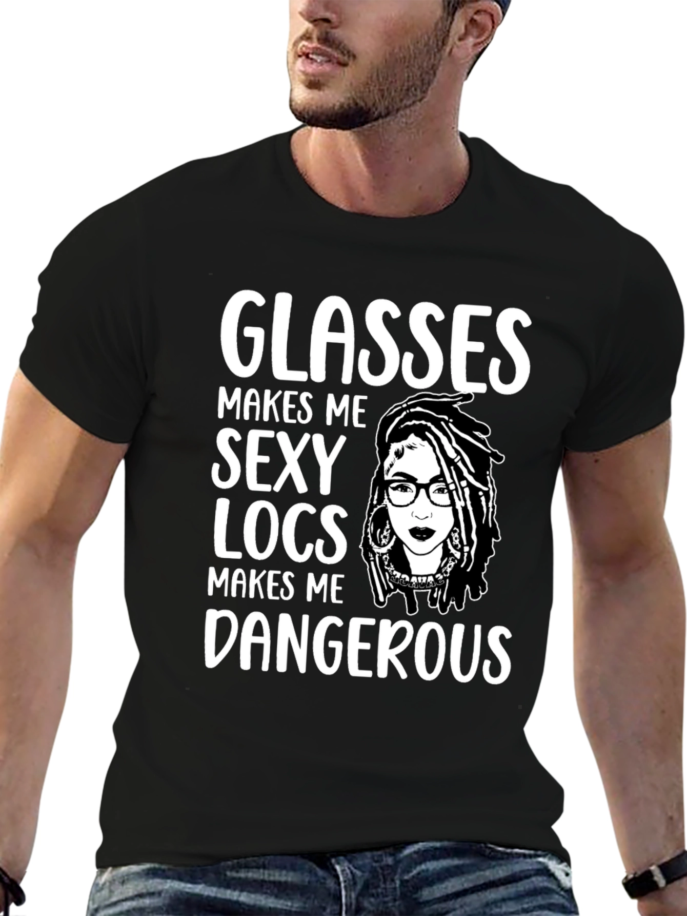 Glasses Locs Dangerous Graphic Tee - 6