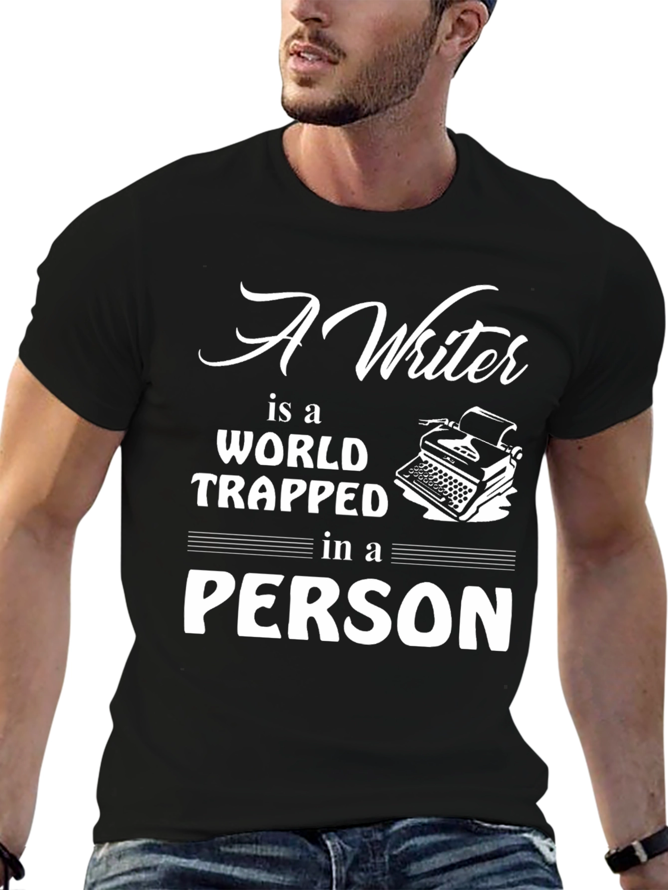 Writer T-Shirt - World Trapped in a Person Tee - 6