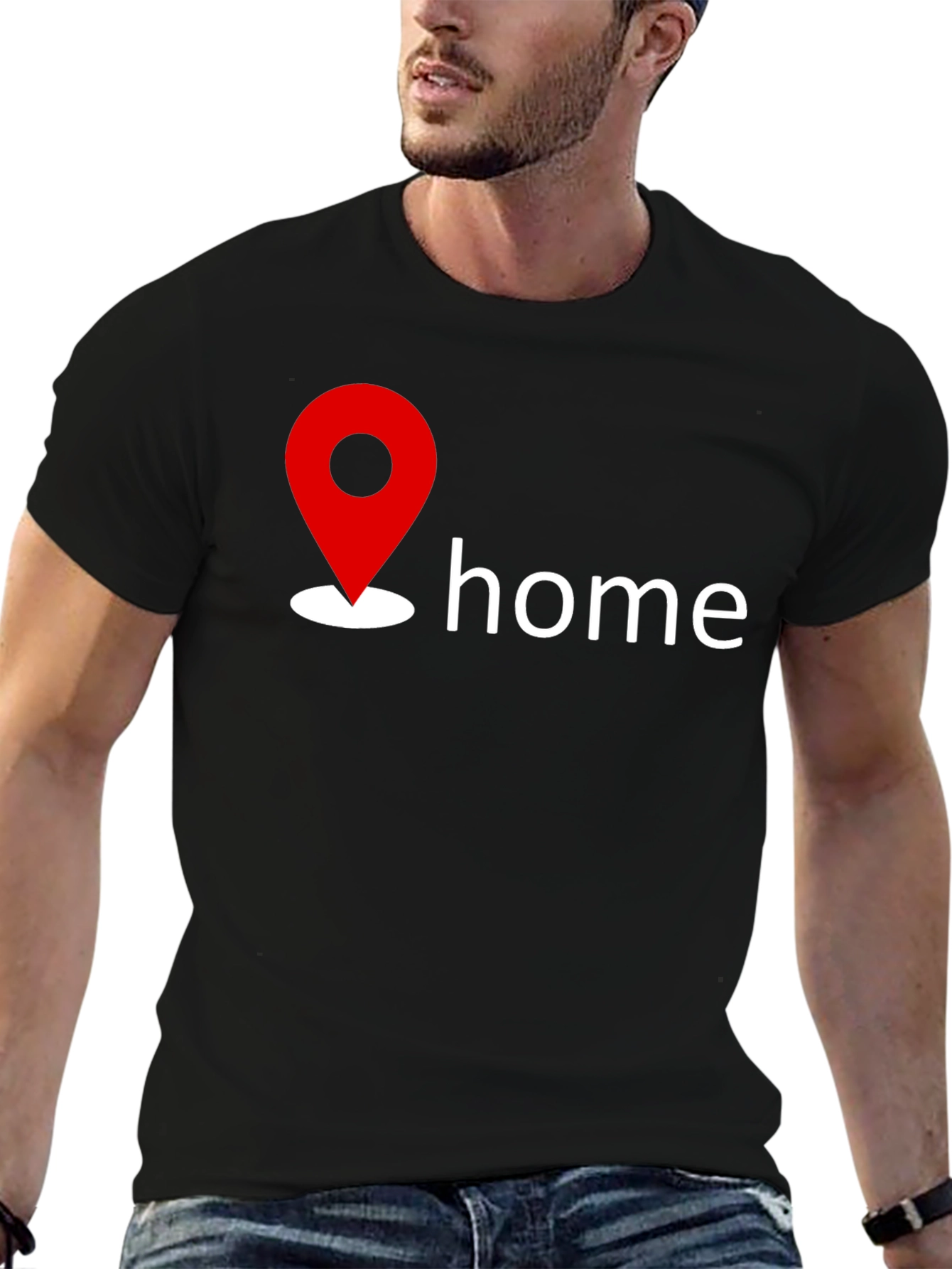 Black Home is Where the Heart Is T-Shirt view 6