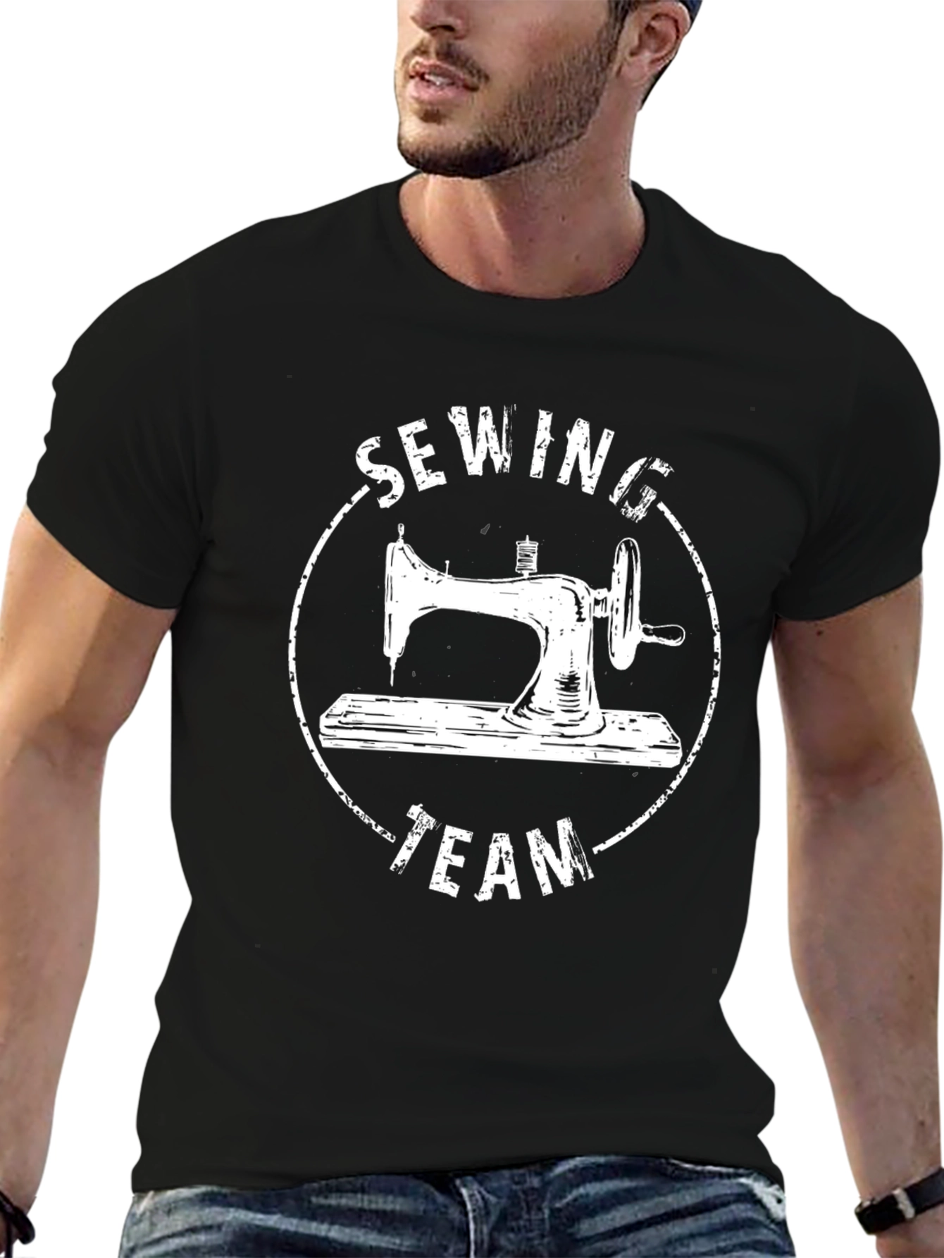 Black Sewing Team T-Shirt view 6