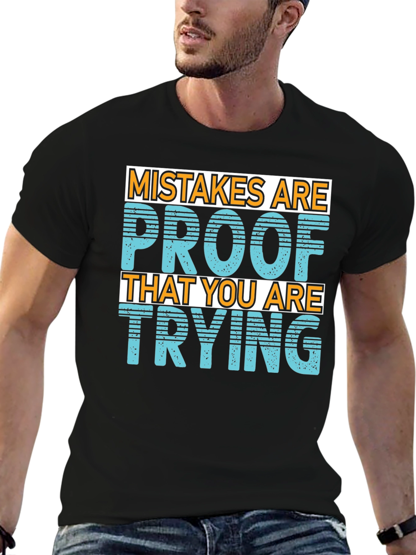 Black Mistakes Are Proof T-Shirt - Motivational Graphic Tee view 6