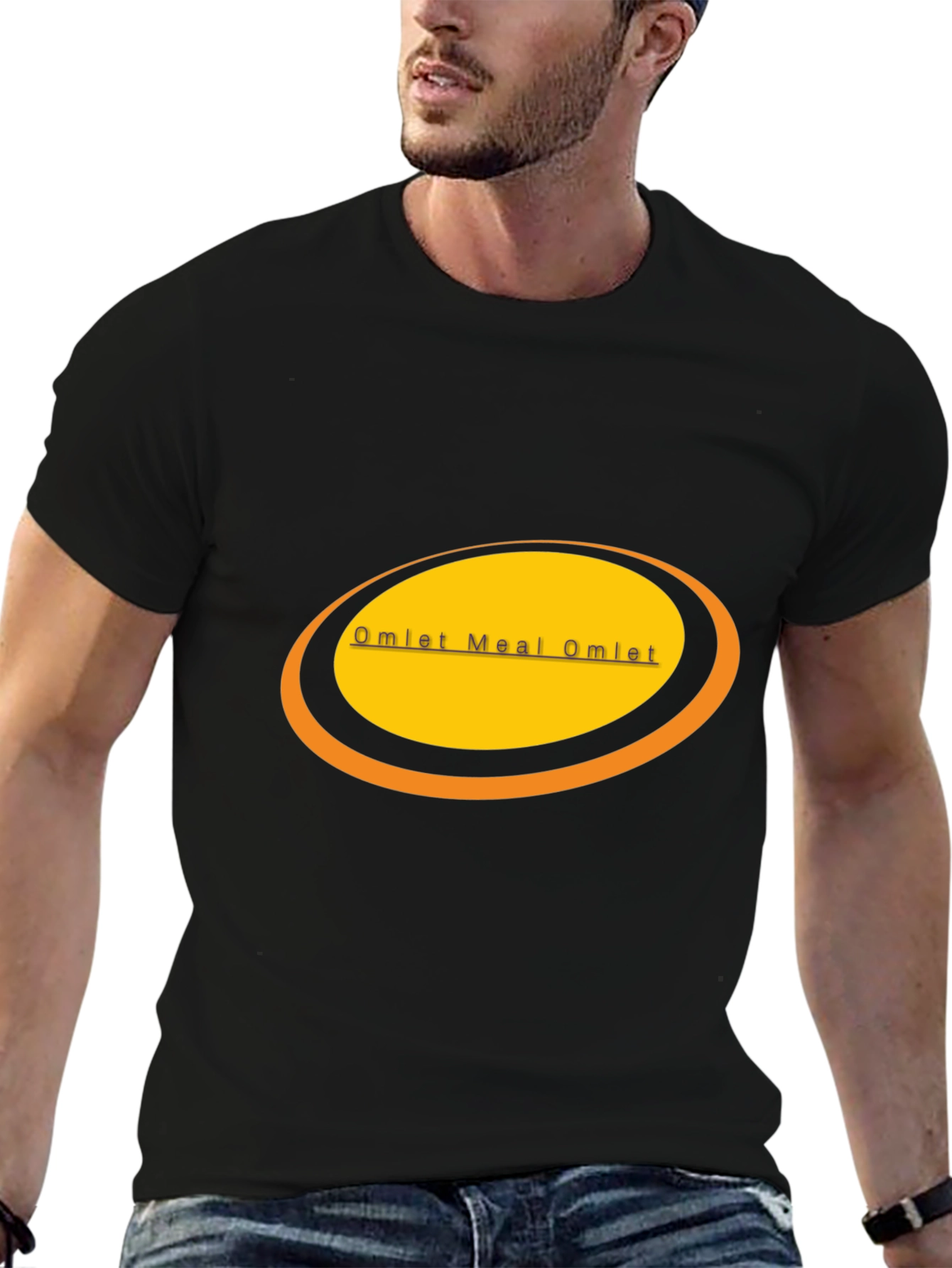 Black Omelet Meal Omelet T-Shirt view 6