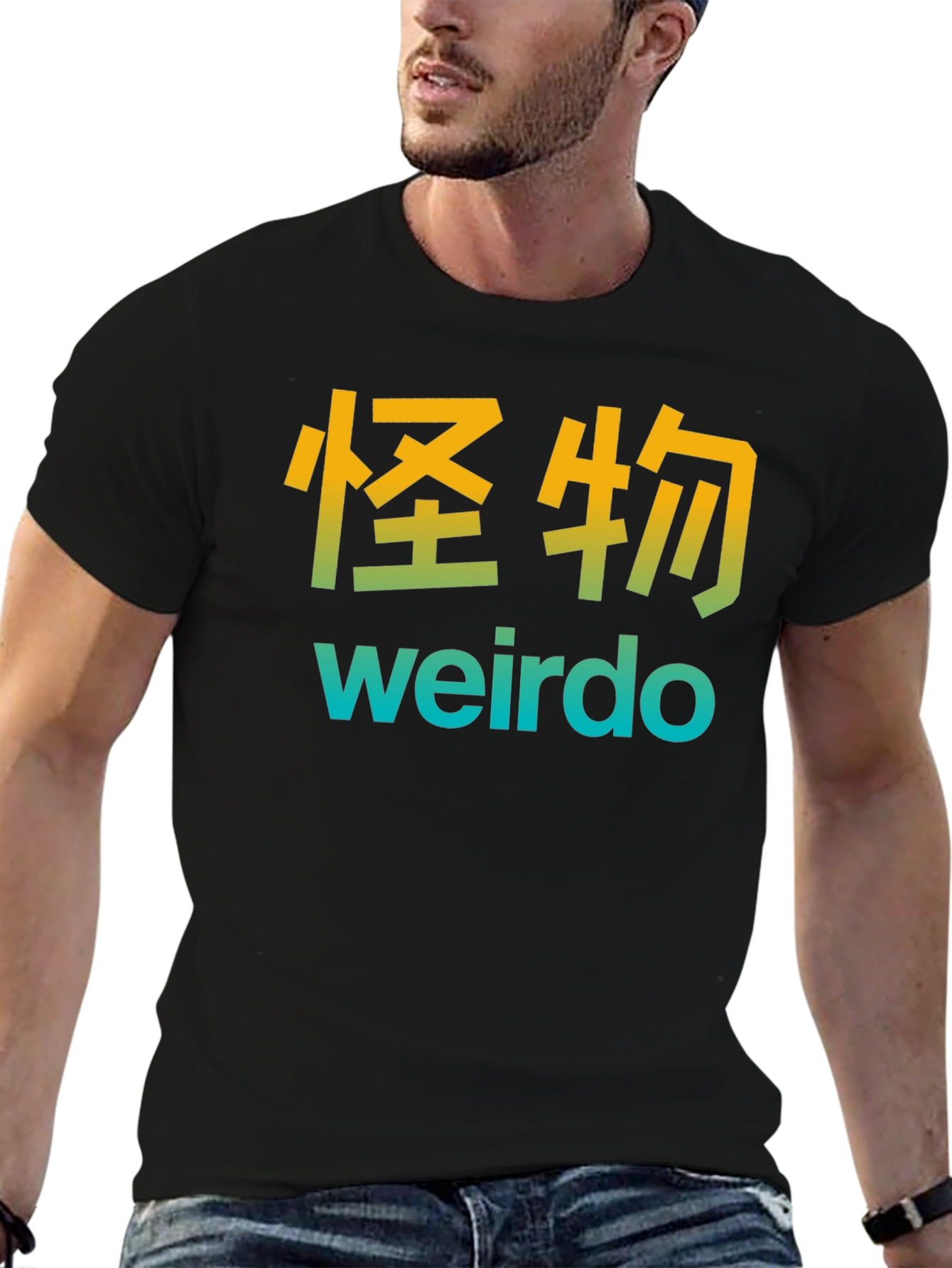 Black Weirdo Graphic T-Shirt view 6