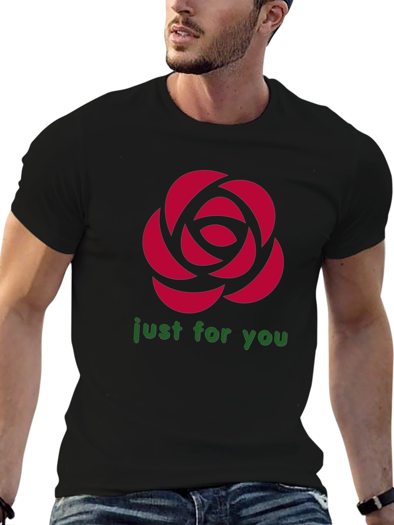 Rose Graphic T-Shirt - Just For You Design - 6