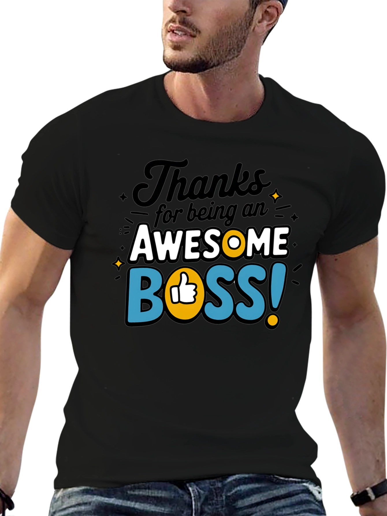 Black Awesome Boss T-Shirt - Perfect Gift Idea! view 6