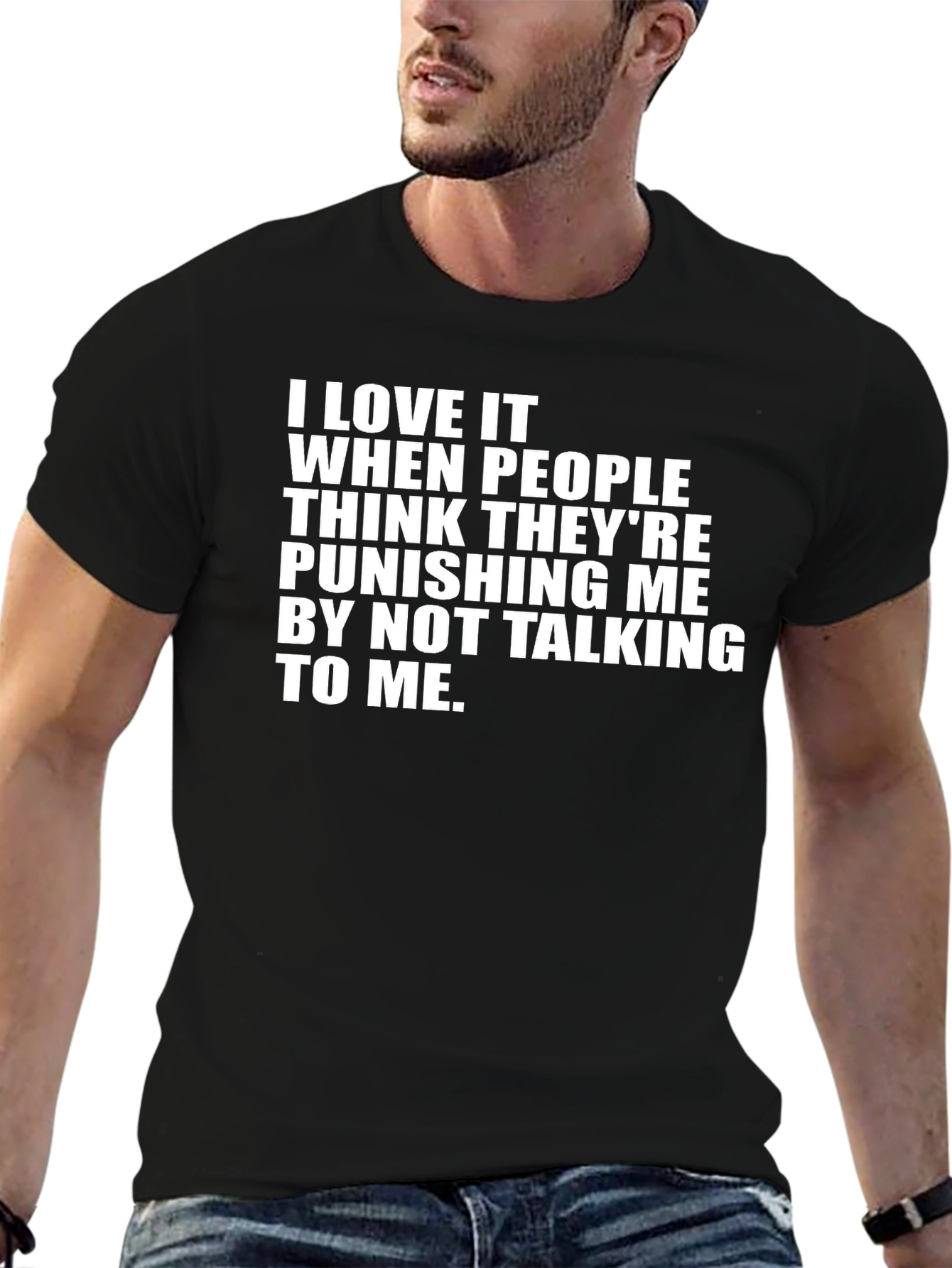 Black Funny Sarcastic Graphic T-Shirt - Punishing Me view 6