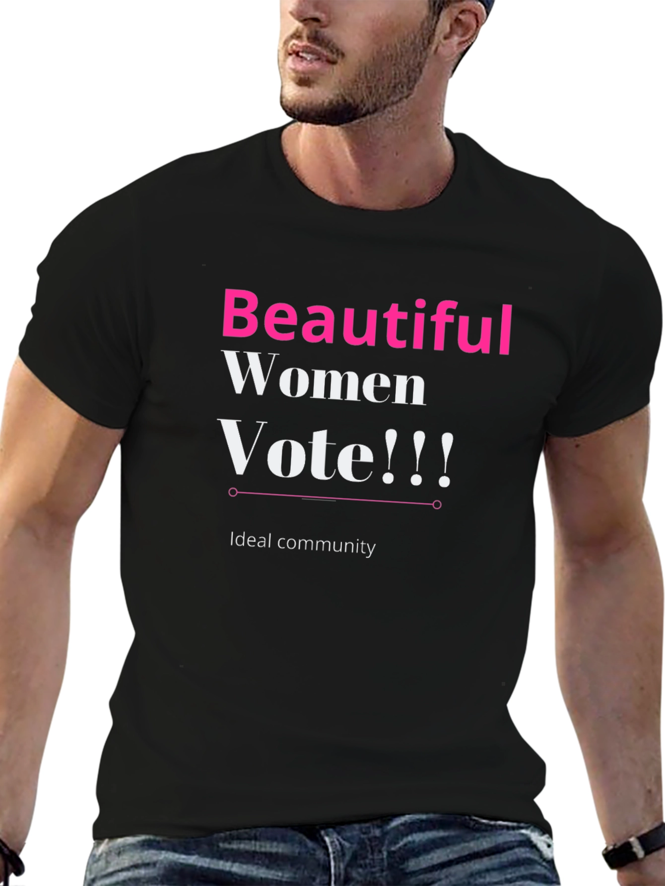 Black Beautiful Women Vote T-Shirt view 6