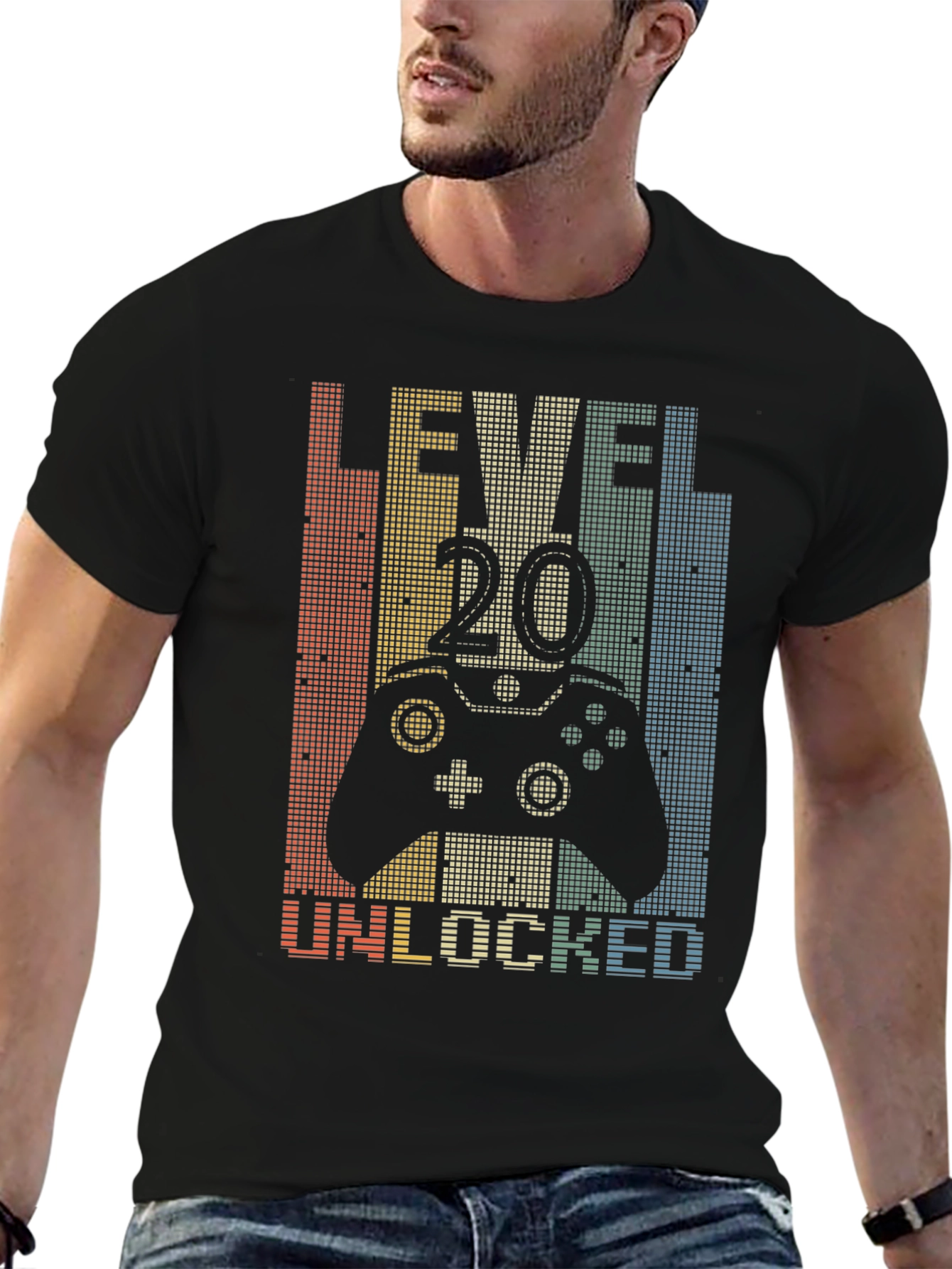 Black Level 20 Unlocked Gamer T-Shirt view 6