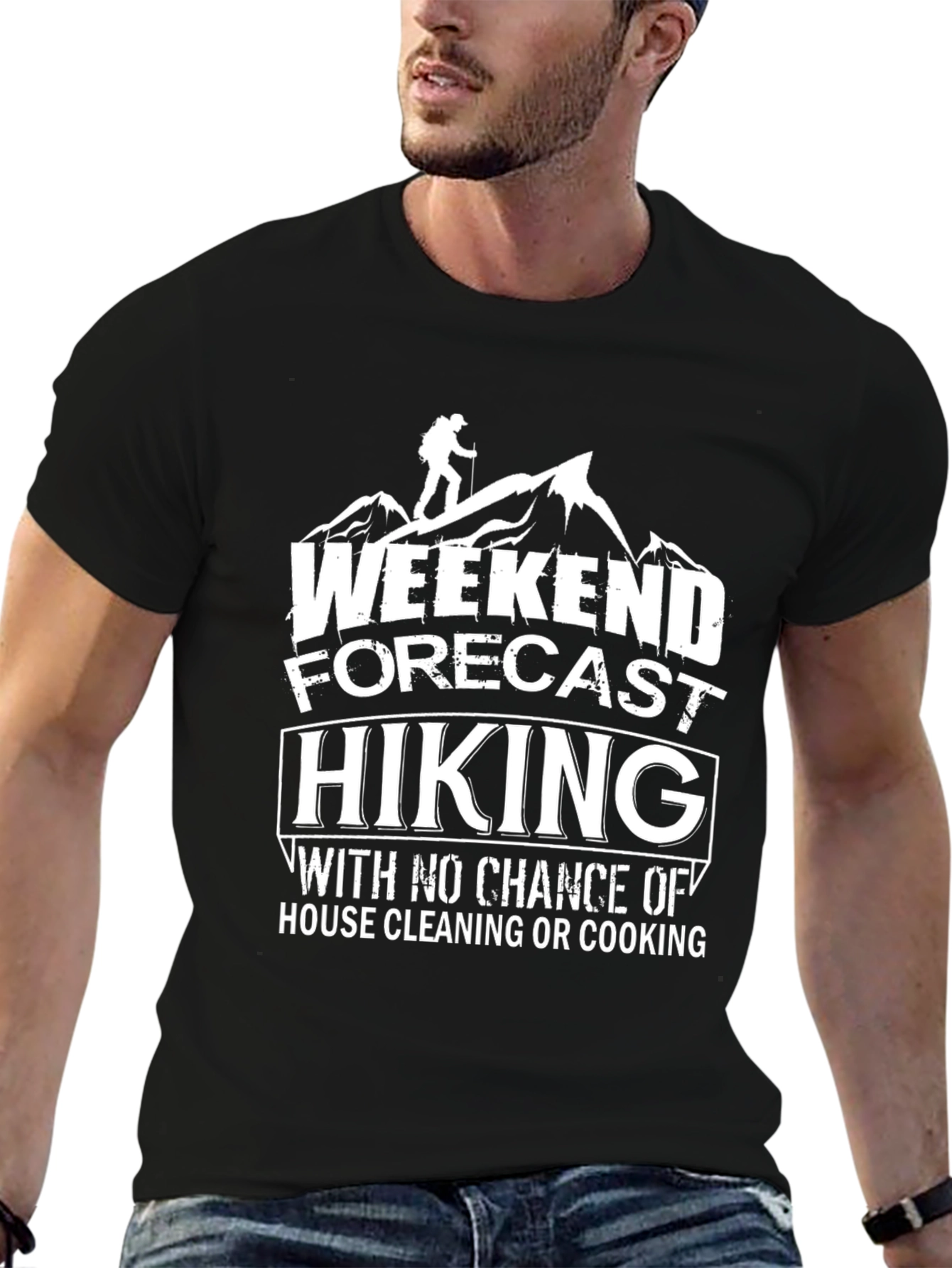 Black Weekend Forecast Hiking T-Shirt view 6