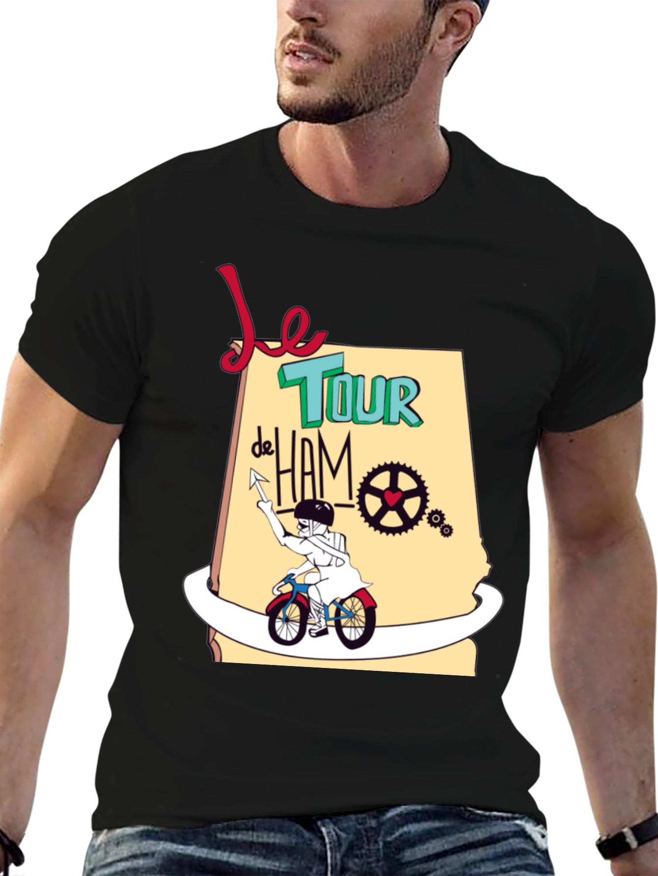 Black Le Tour de Ham Graphic T-Shirt view 6