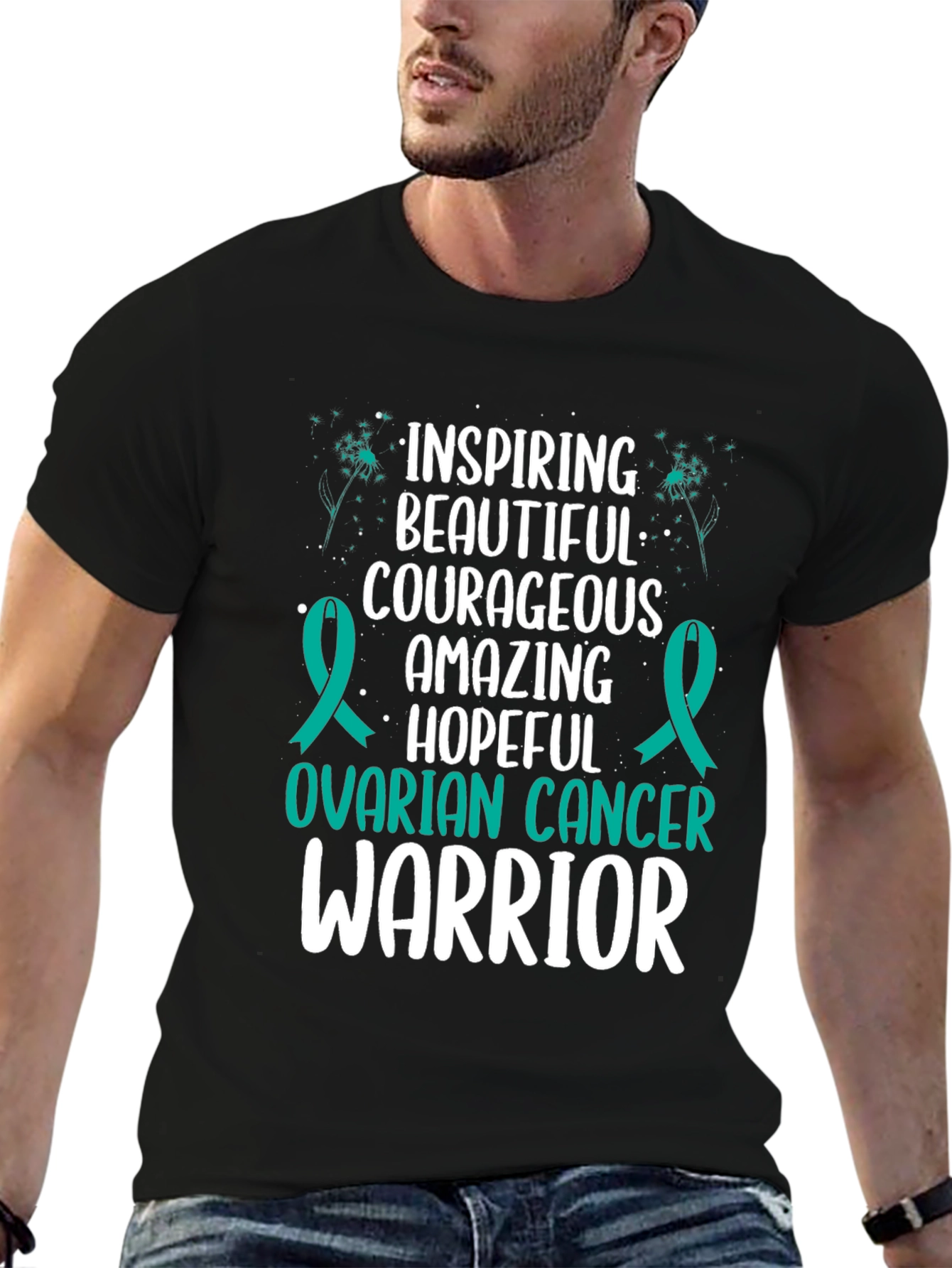 Ovarian Cancer Warrior Tee: Inspiring & Courageous - 6