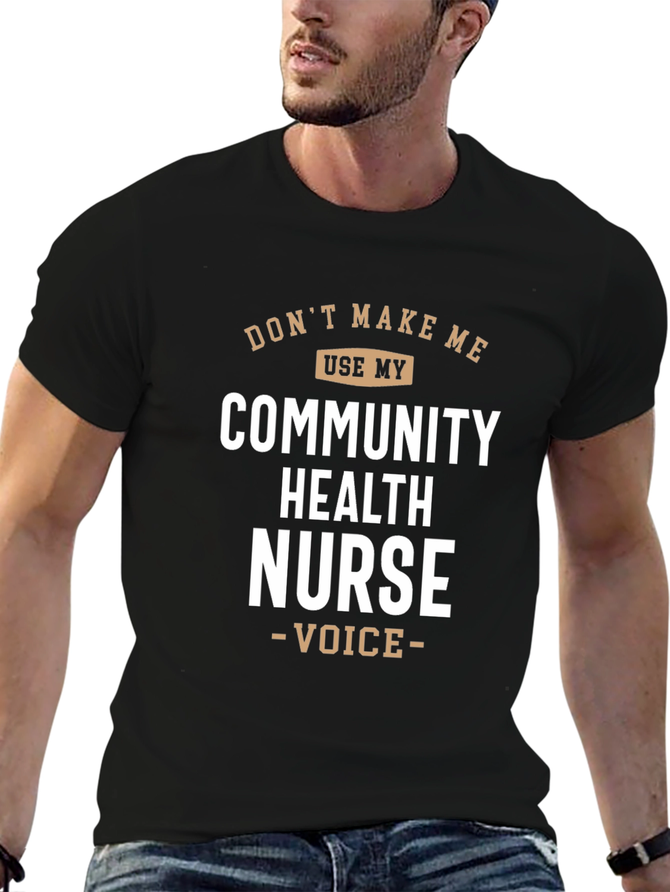 Black Community Health Nurse T-Shirt - Novelty Tee view 6