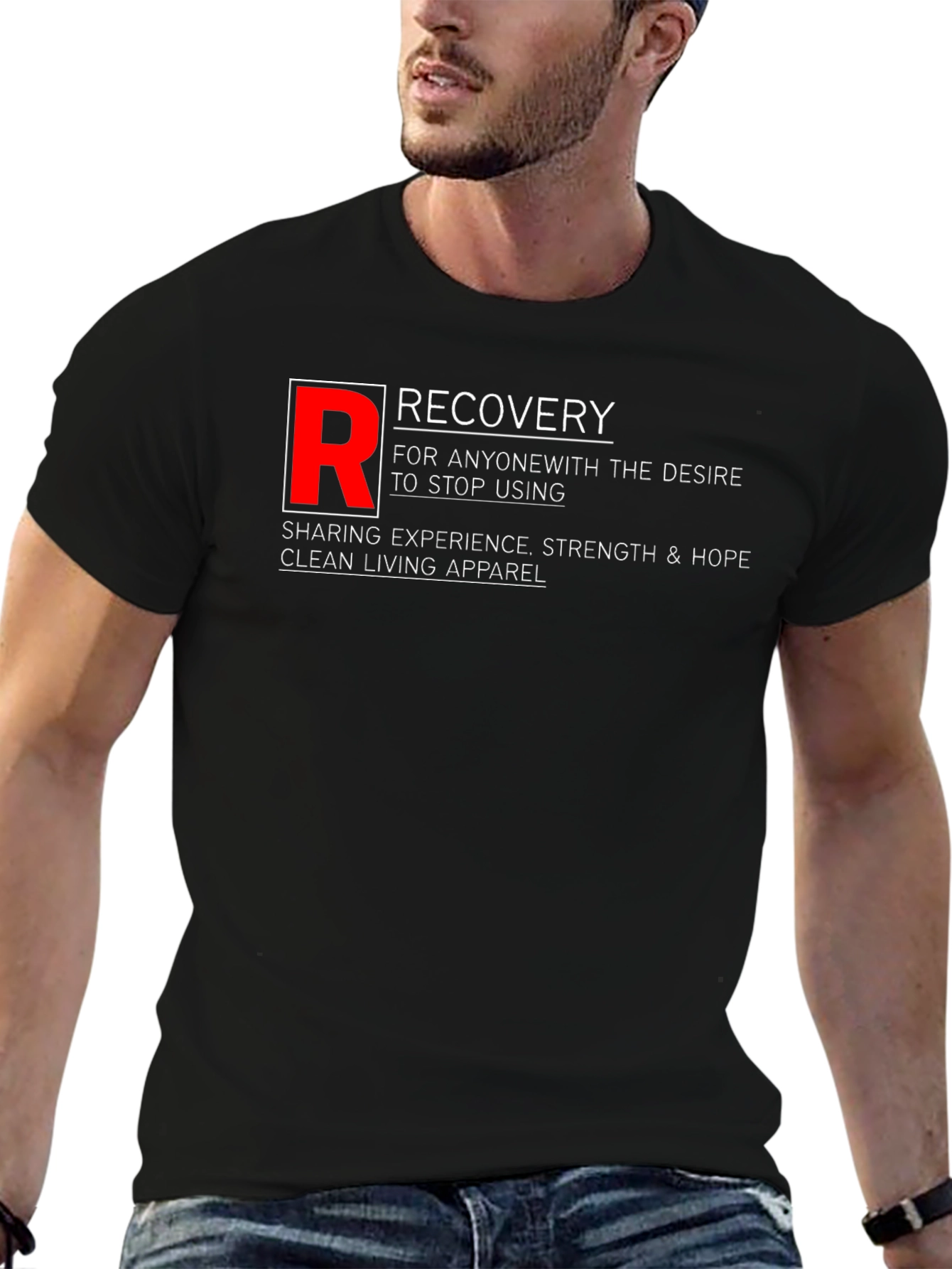 Black Recovery T-Shirt - Clean Living Apparel view 6