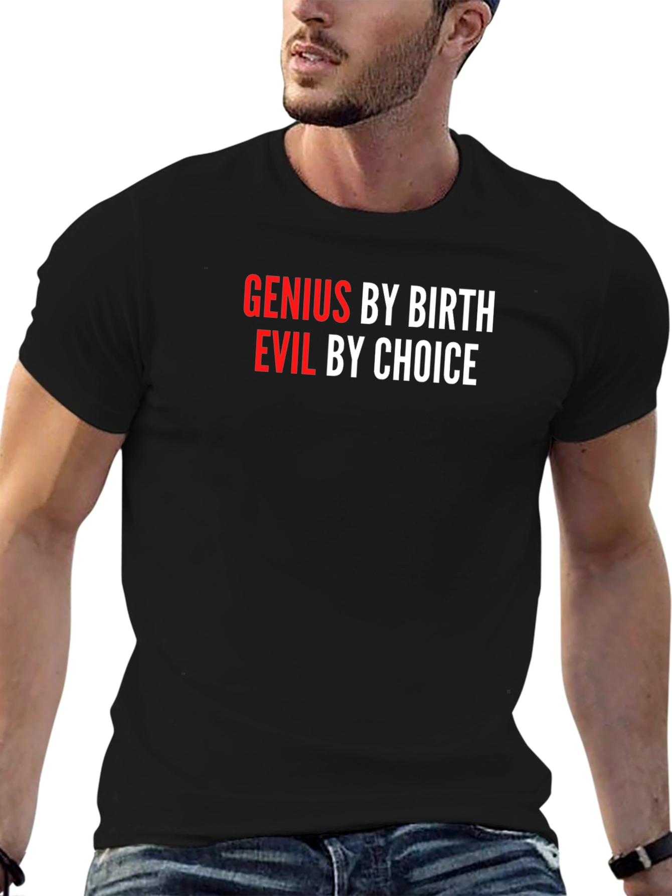 Black Genius By Birth, Evil By Choice Graphic Tee view 6