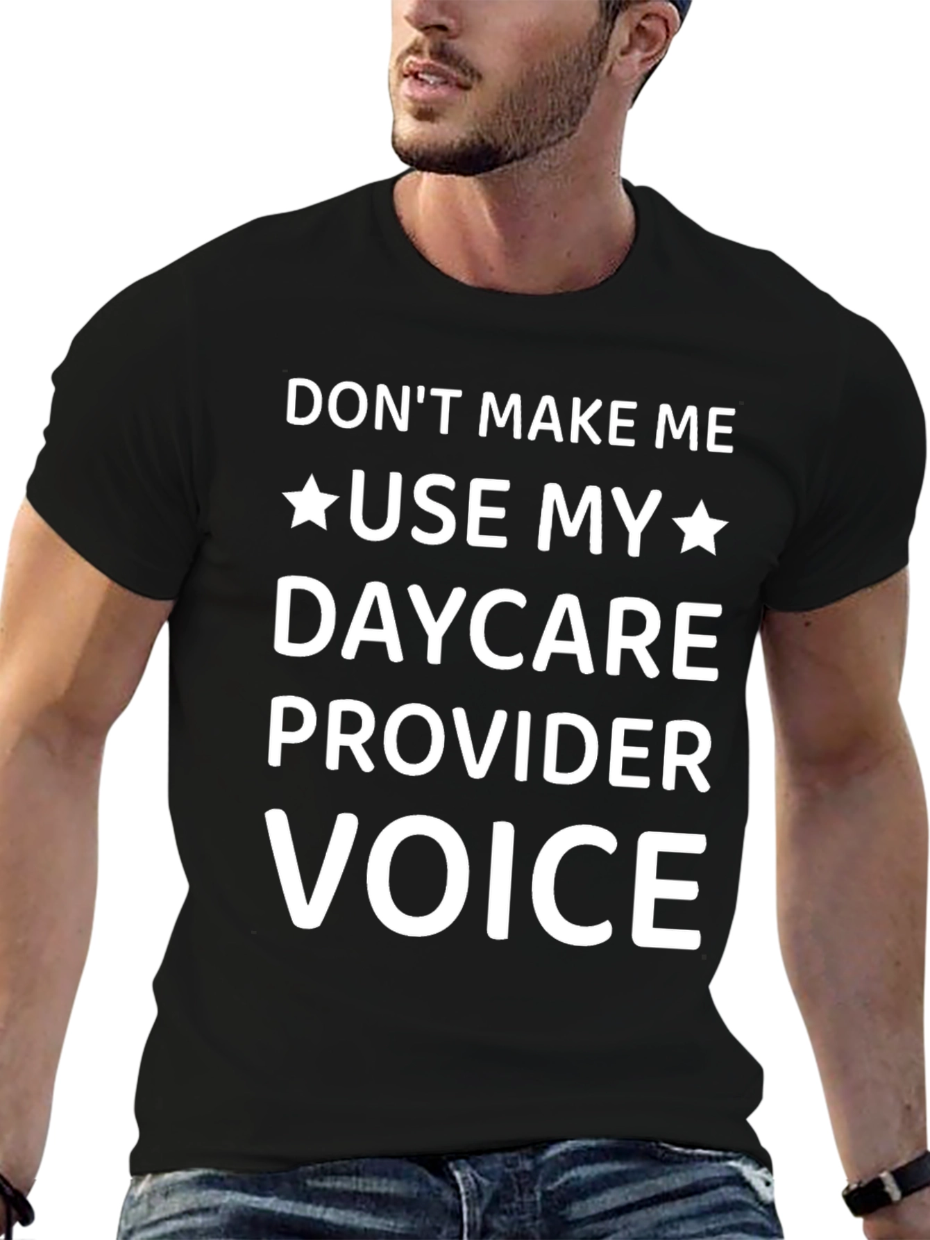 Black Daycare Provider Voice T-Shirt Funny view 6
