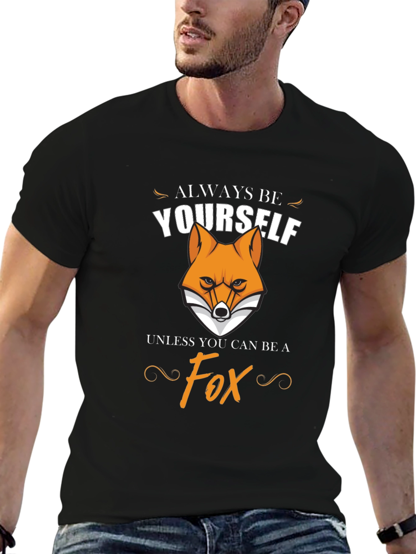 Black Always Be Yourself Unless Fox T-Shirt view 6