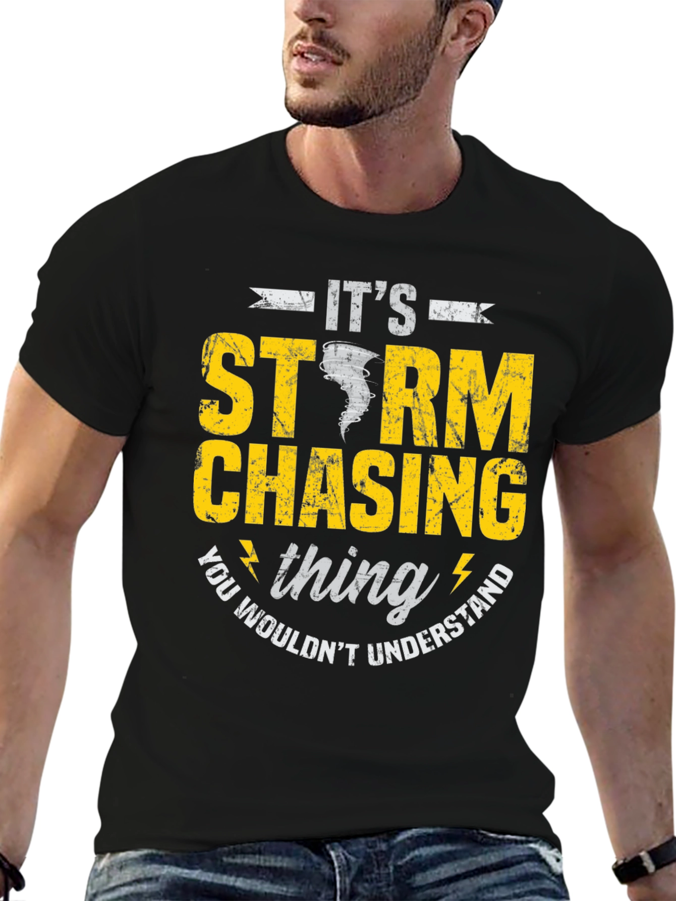 Black Storm Chasing T-Shirt view 6