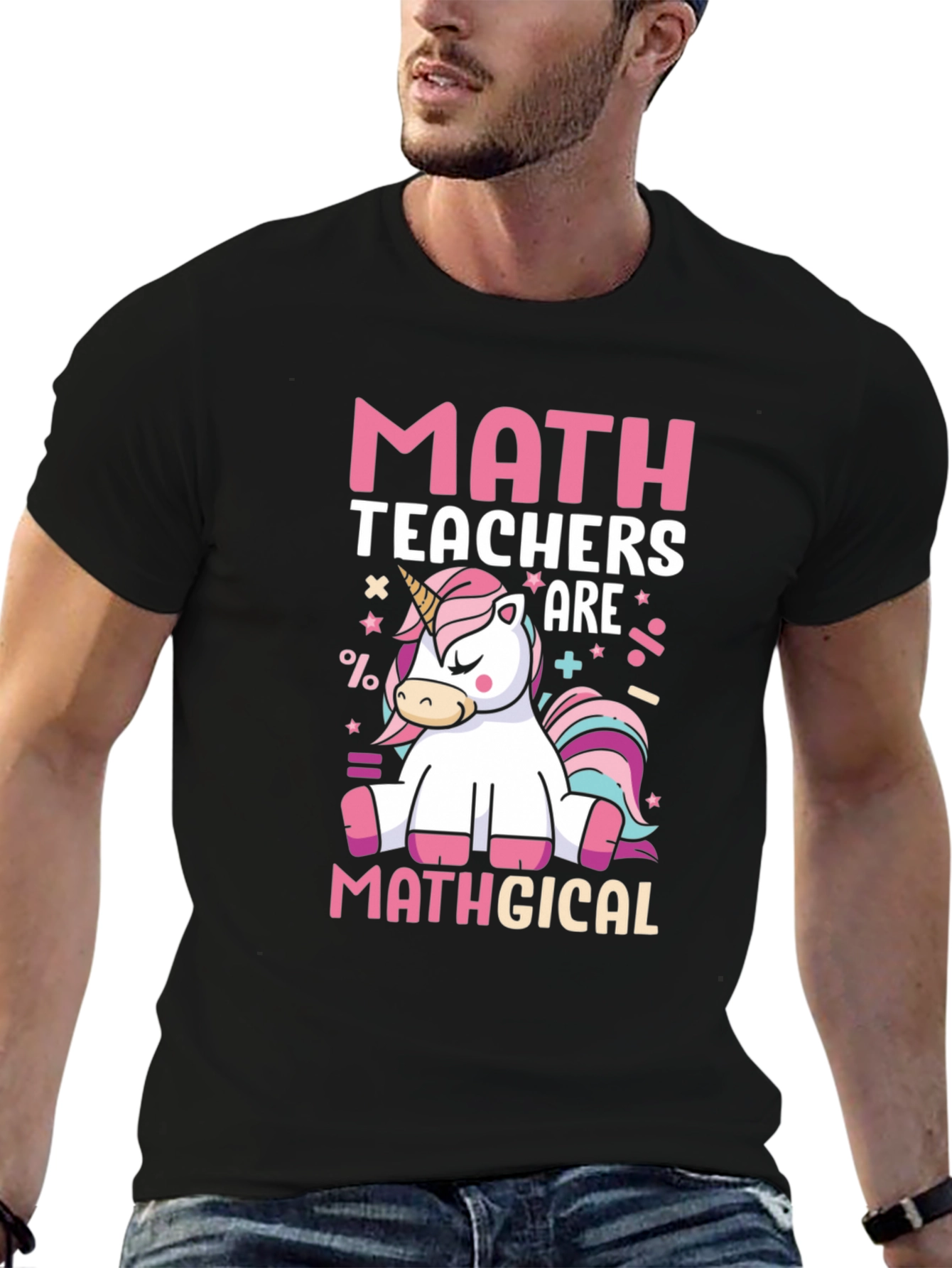 Black Math Teachers Mathgical T-Shirt view 6