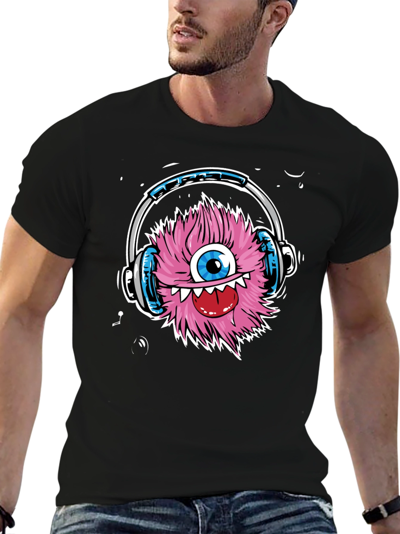 Black Monster DJ Graphic T-Shirt - Music Lover Tee view 6