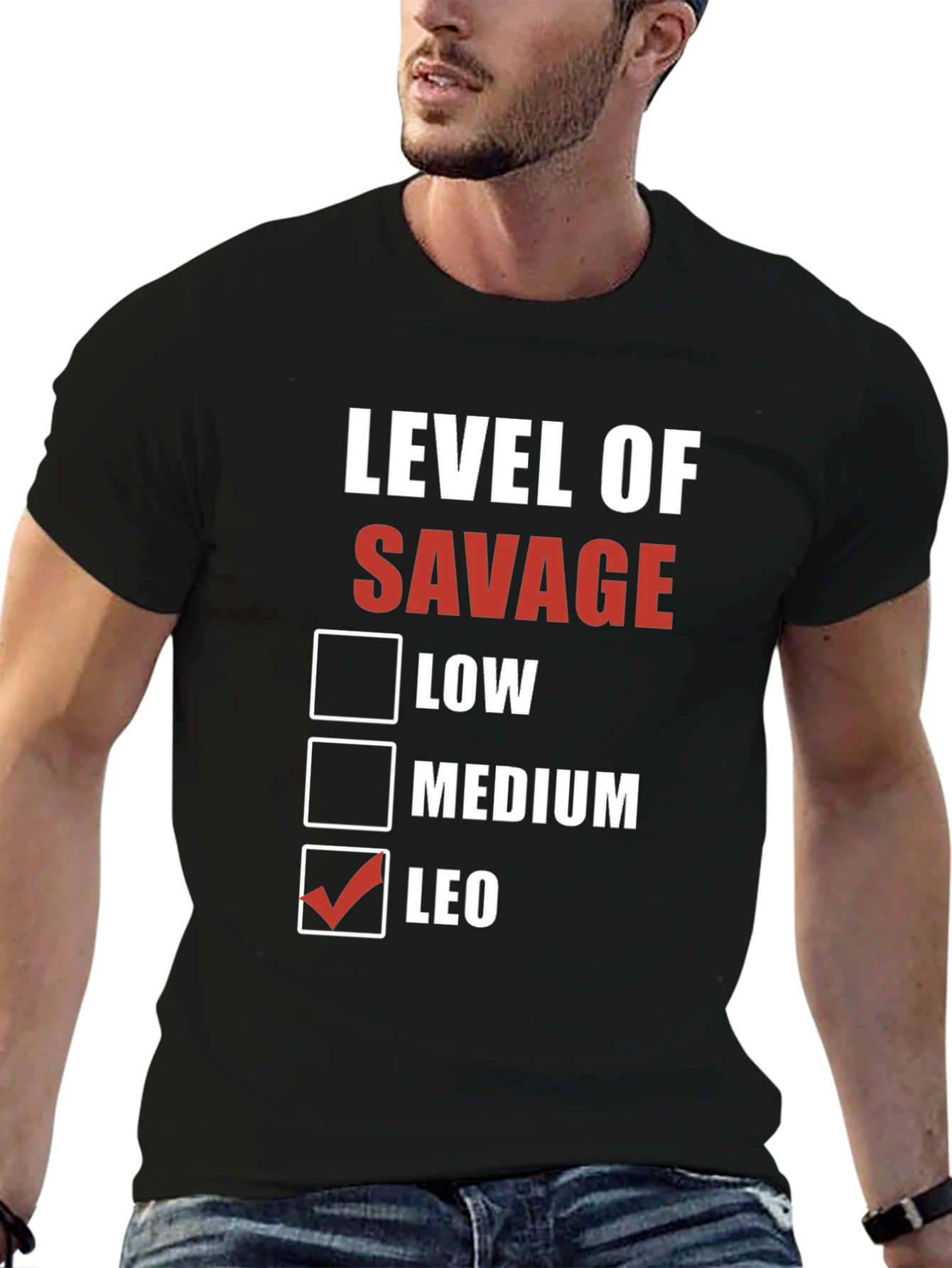 Black Level of Savage T-Shirt - Leo Edition view 6