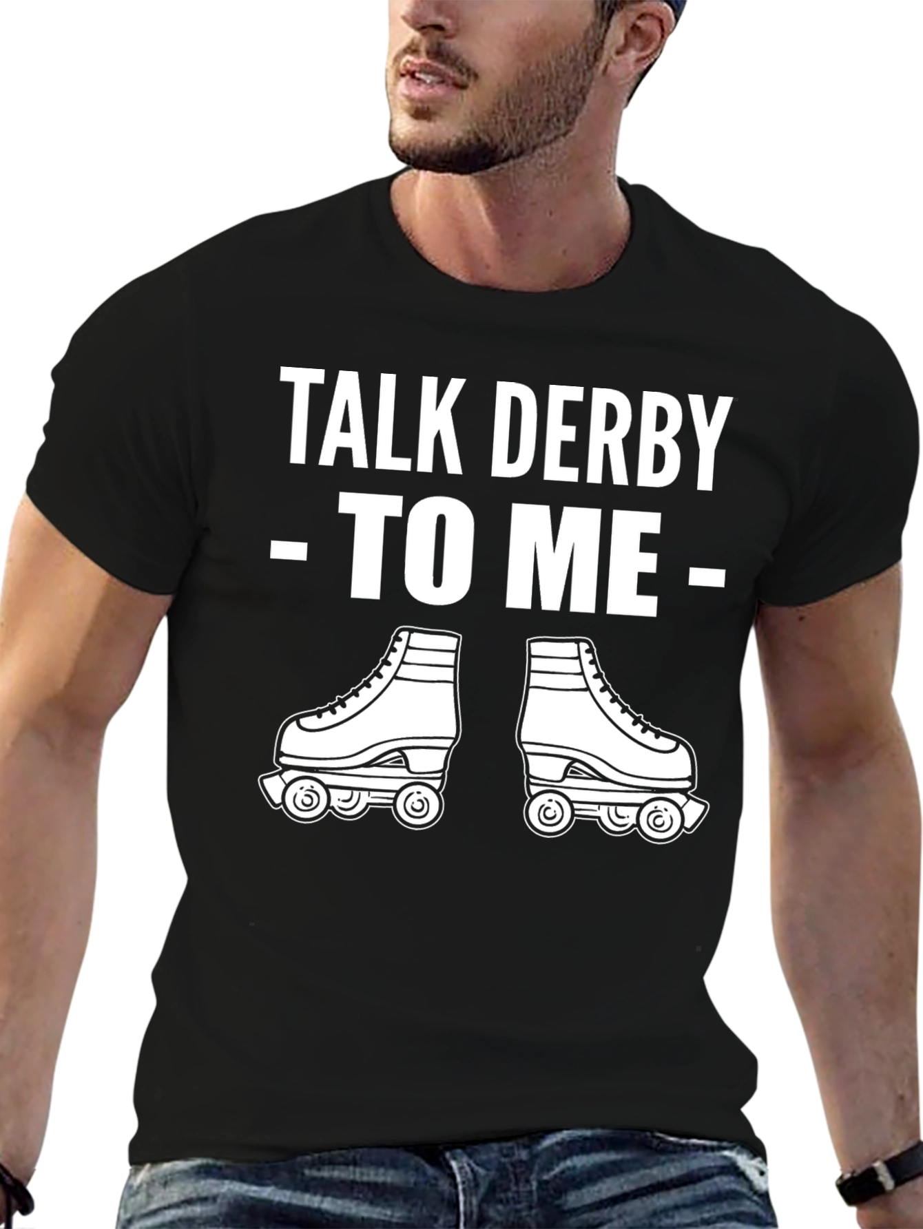Black Talk Derby To Me T-Shirt - Roller Skating Tee view 6
