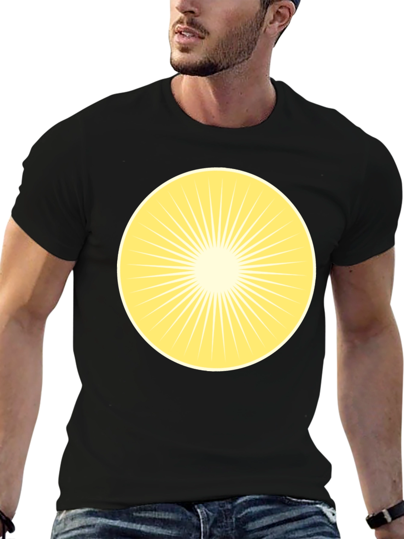 Black Radiant Sunburst Graphic Tee - Classic Black view 6