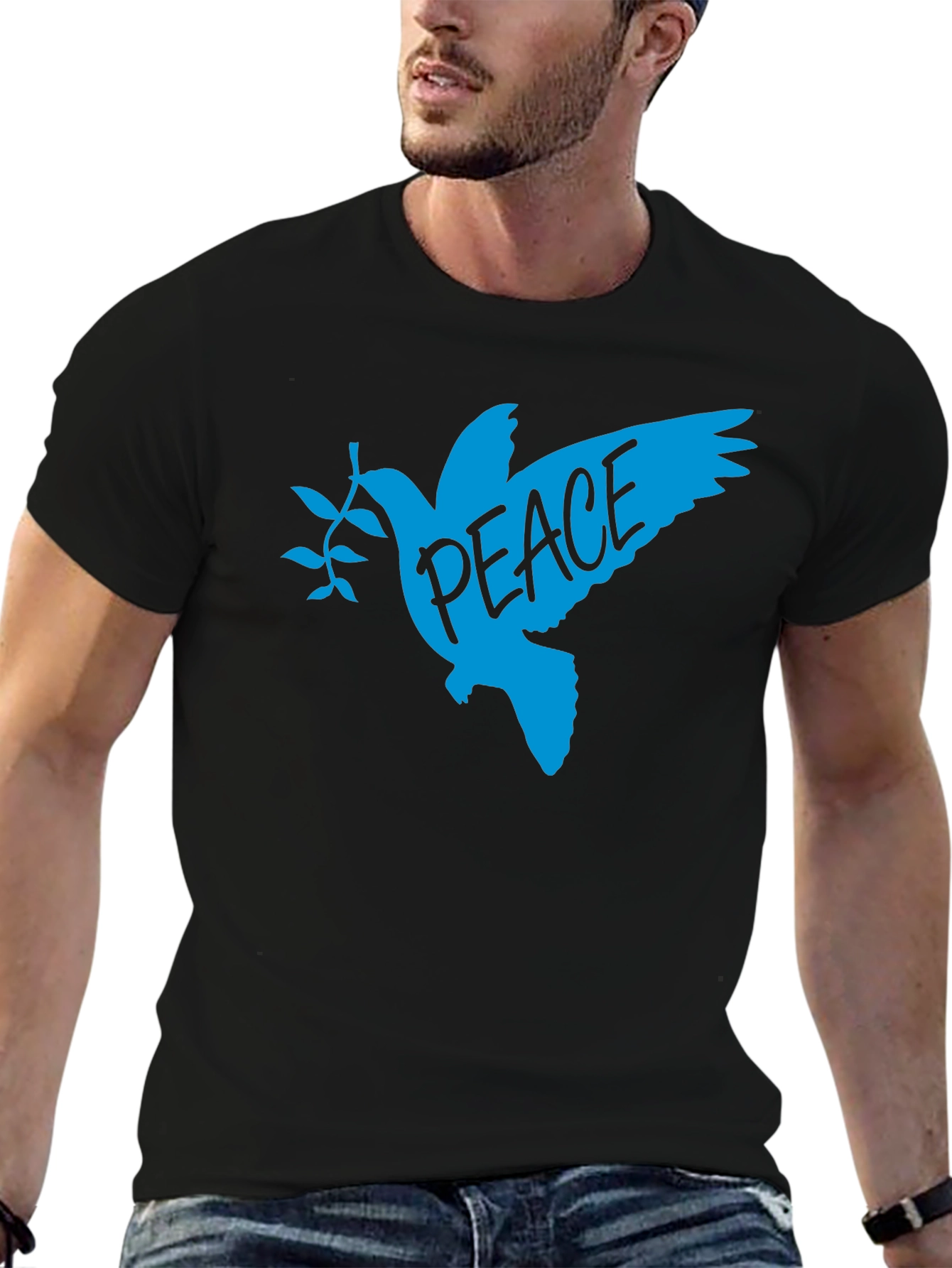 Black Peace Dove Graphic T-Shirt view 6
