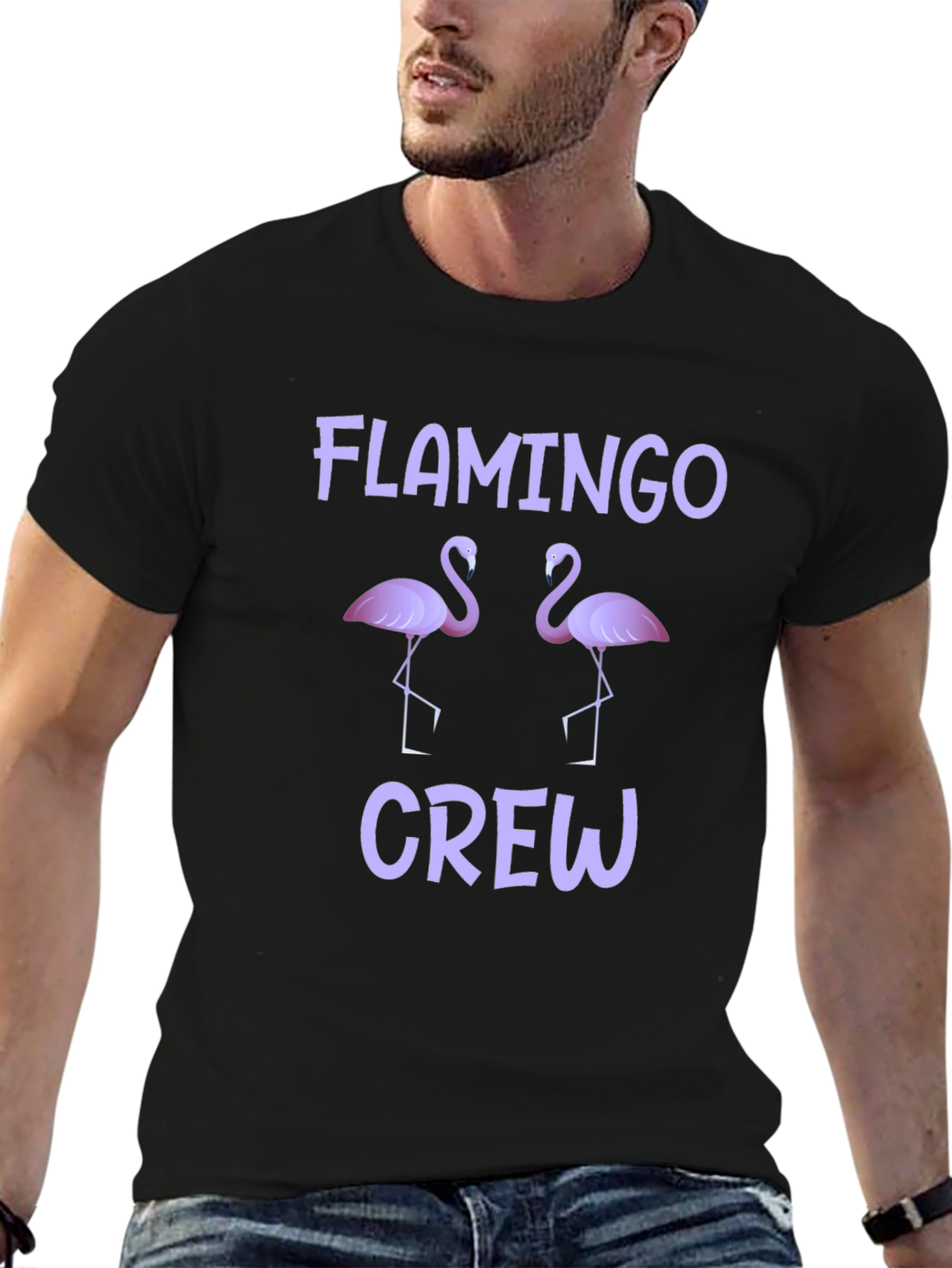 Black Flamingo Crew T-Shirt - Black view 6