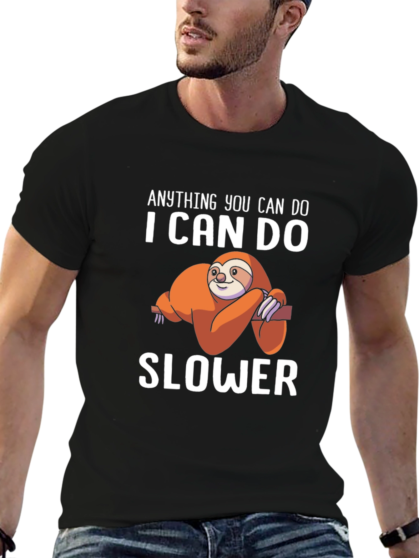 Black Anything You Can Do I Can Do Slower T-Shirt view 6