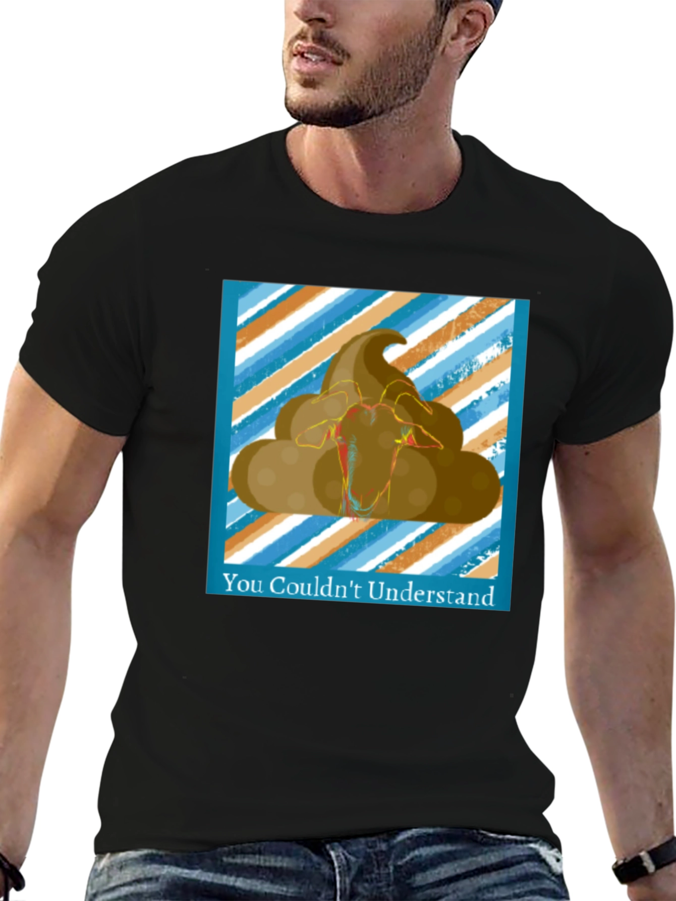 Black Funny Goat Poop T-Shirt - You Couldn't Understand view 6
