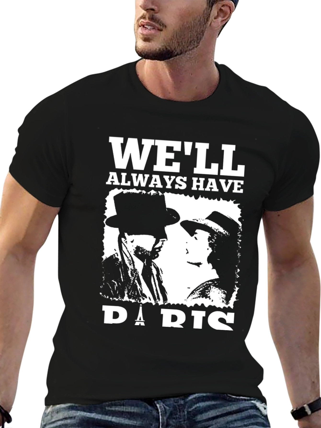 Black We'll Always Have Paris T-Shirt view 6