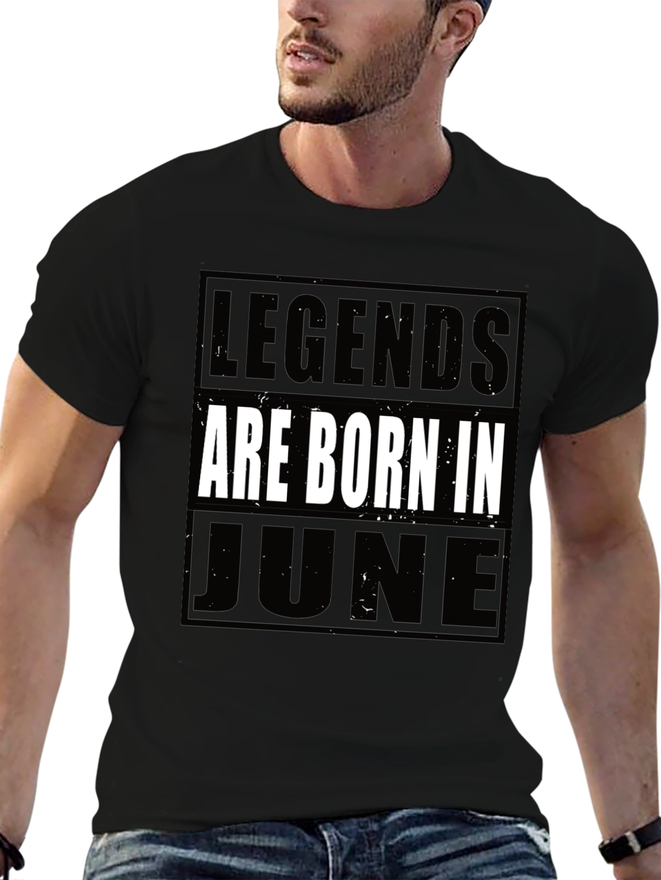Black Legends Are Born In June T-Shirt view 6