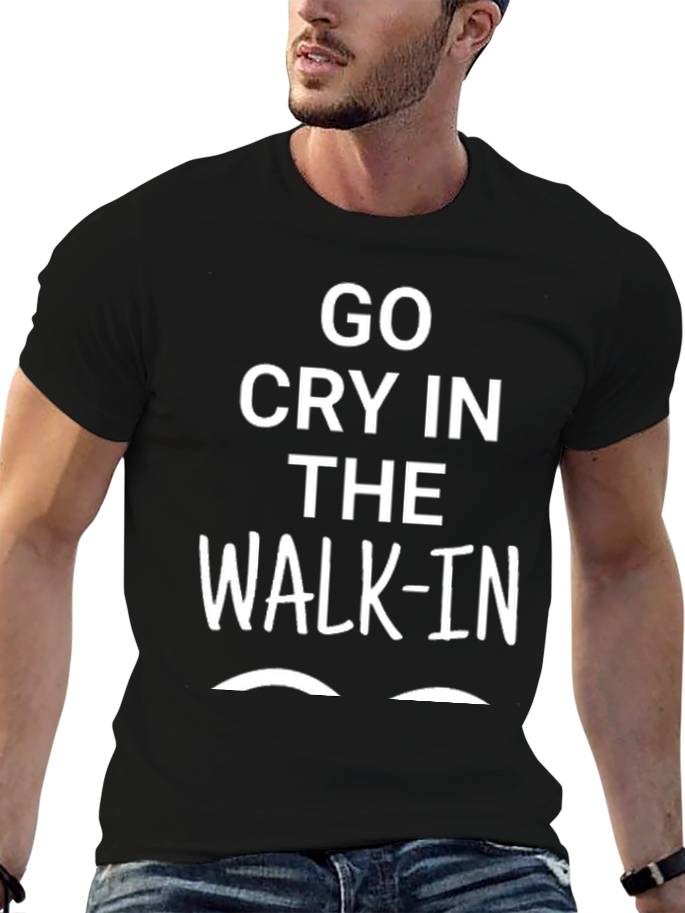 Black Go Cry in the Walk-In Graphic T-Shirt view 6