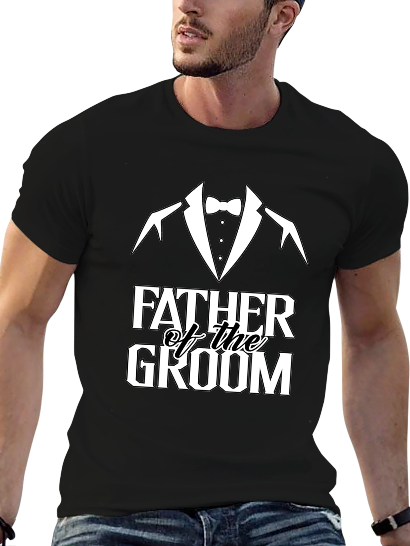 Father of the Groom Tuxedo T-Shirt - Wedding Party Tee - 6