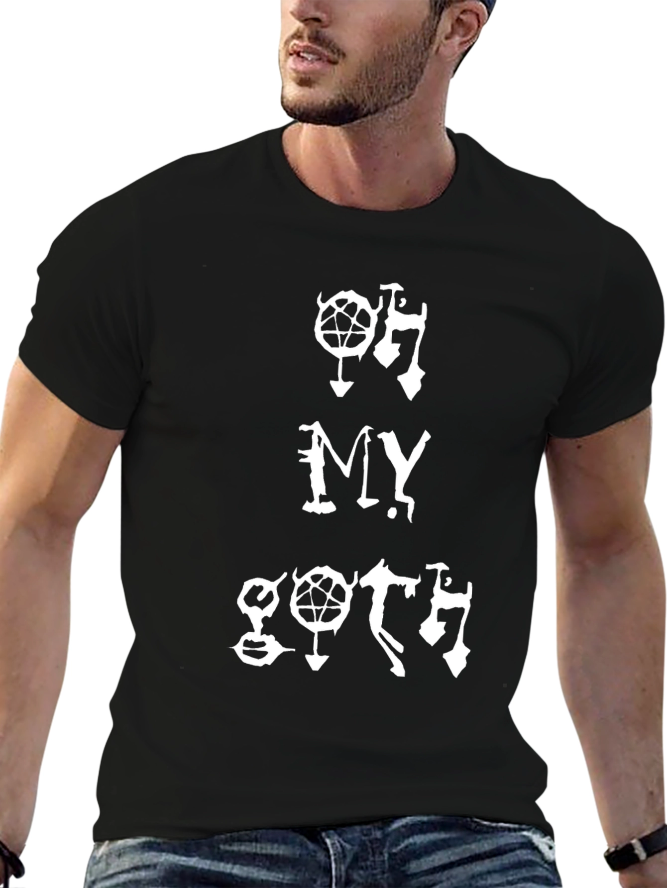 Black Oh My Goth T-Shirt - Black view 6